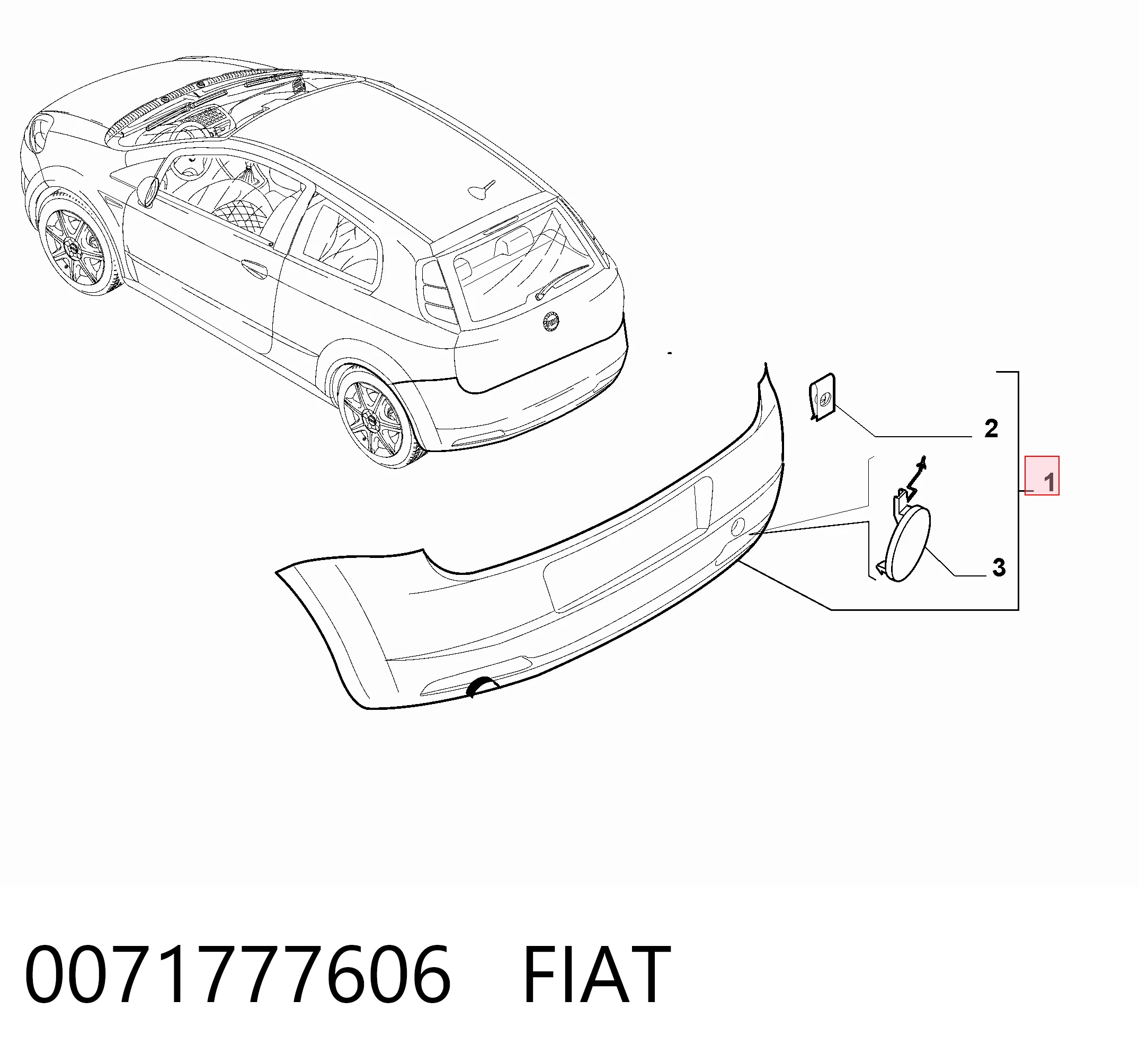 Pára-choque traseiro Polcar 3024962