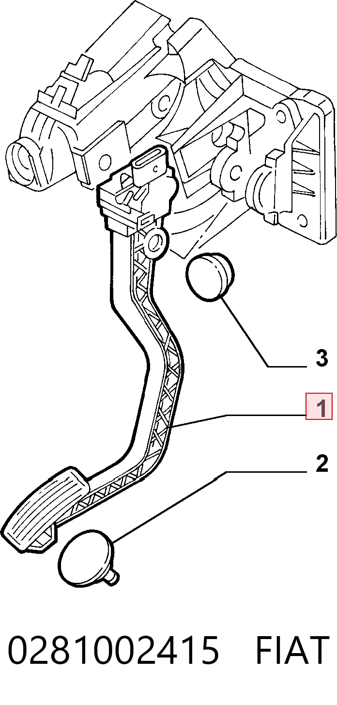 Pedal de gás (de acelerador) para Fiat Doblo I 223