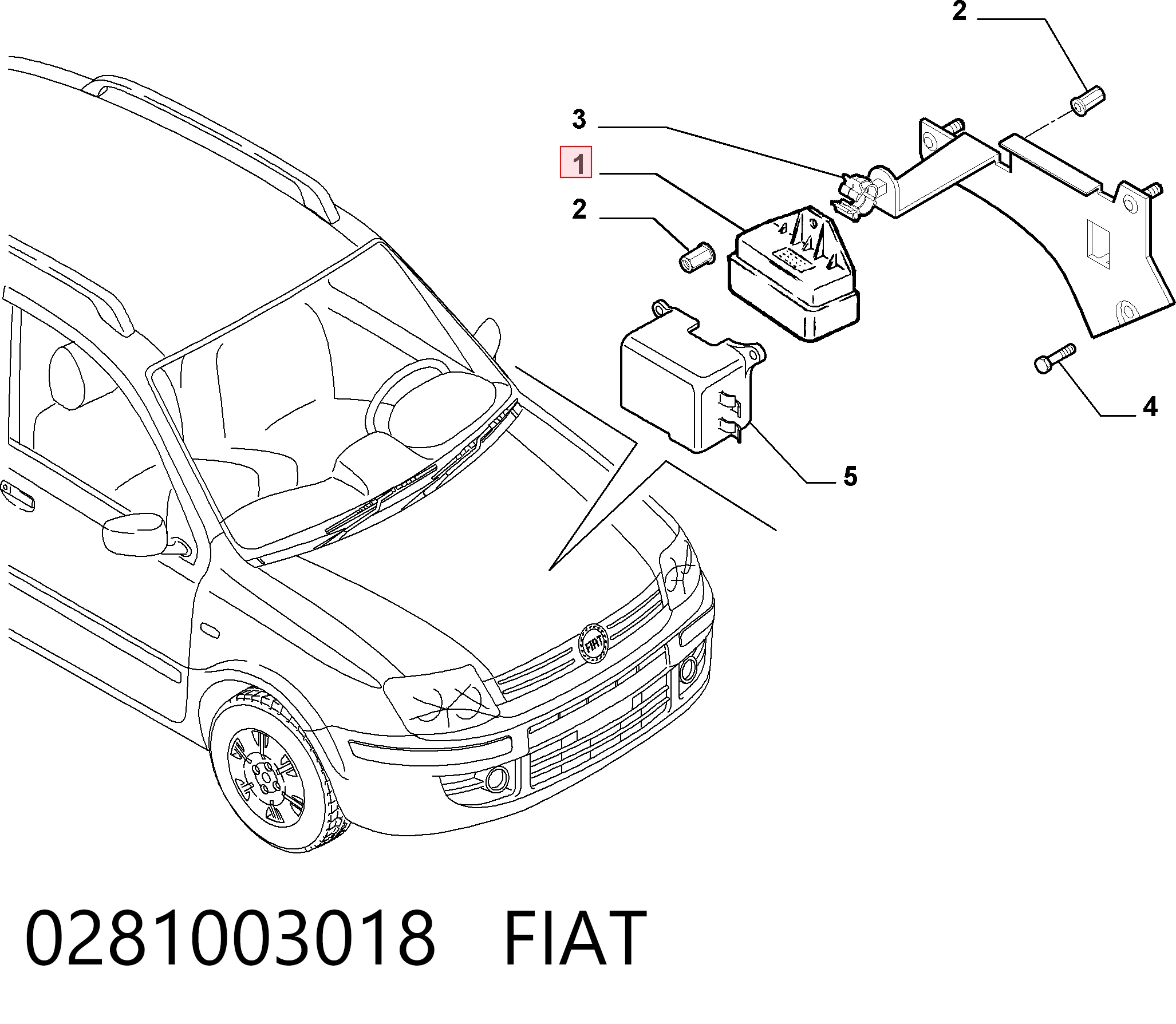 0281003018 Fiat/Alfa/Lancia Relê das velas de incandescência
