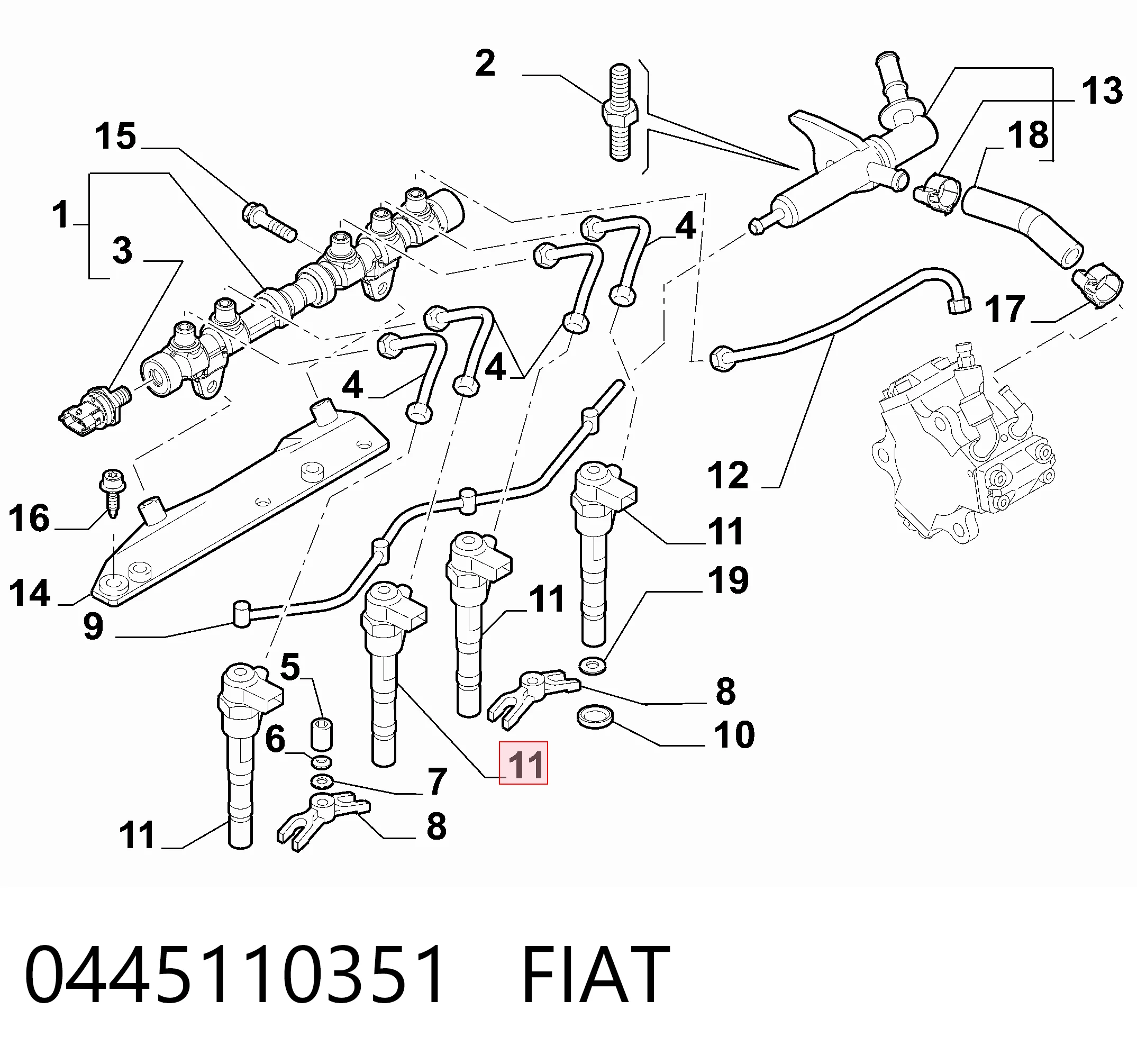 986435204 Bosch Injetor de injeção de combustível