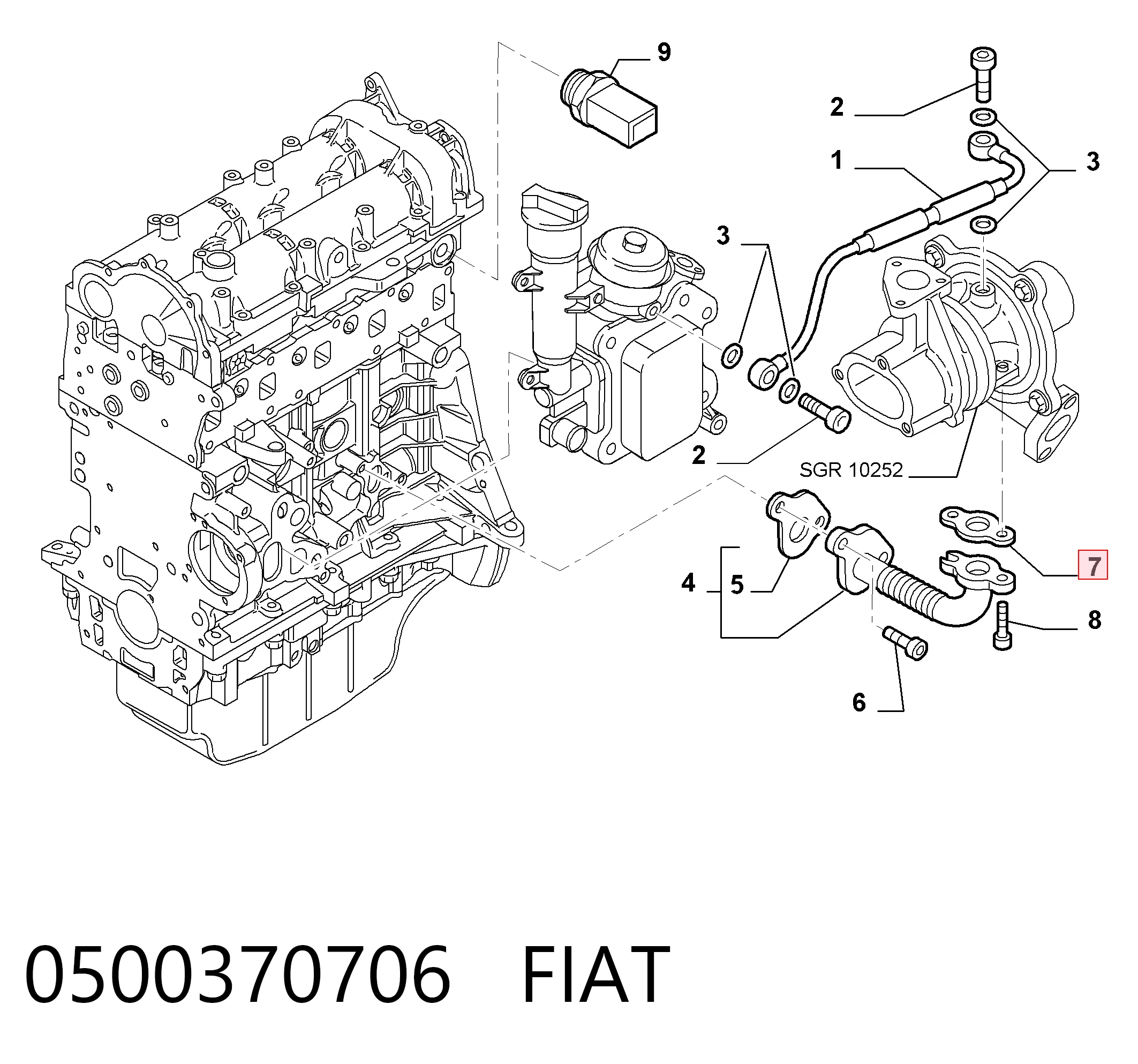 Vedante de mangueira de derivação de óleo de turbina Renault (RVI) 7701045132 preço, a partir de 1,40 USD
