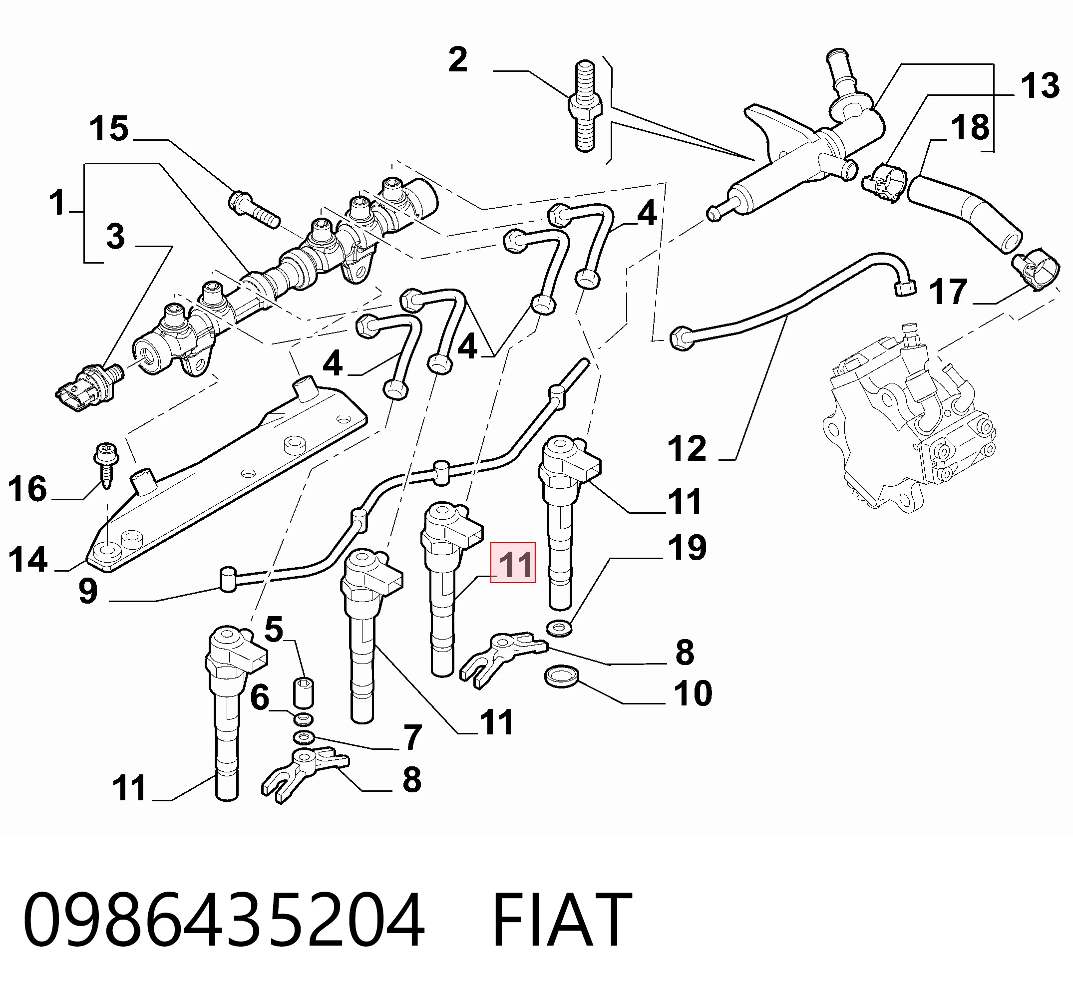 Injetor de injeção de combustível Bosch 986435204 preço, a partir de 136,44 USD