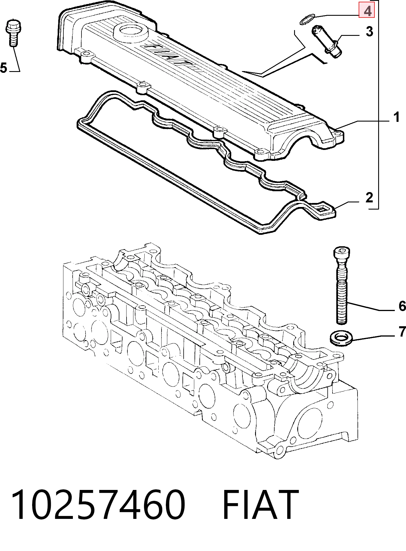 Vedante de rolha de panela de motor Iveco 98429280