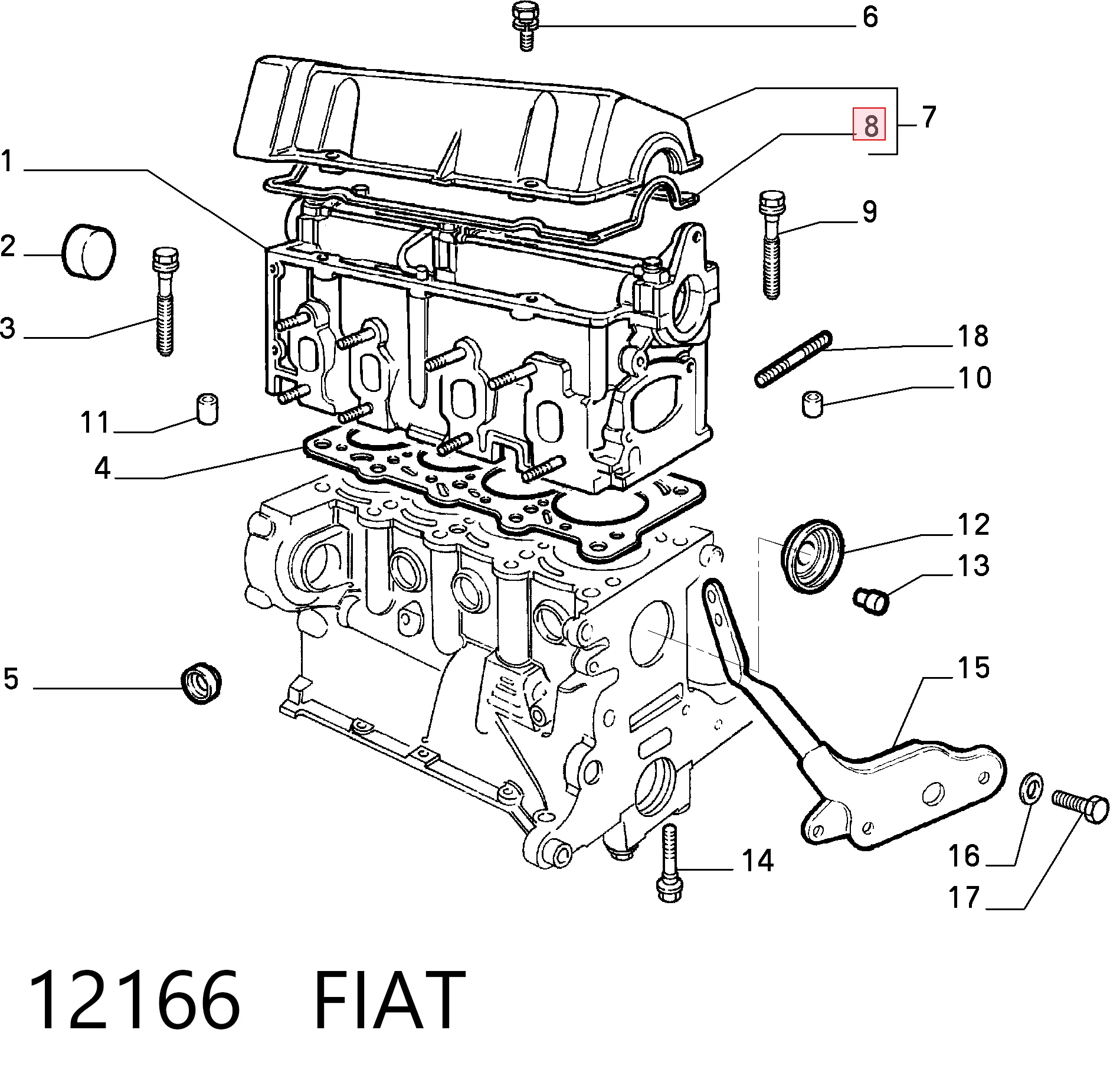 Compre Vedante de tampa de válvulas de motor Fiat Uno 