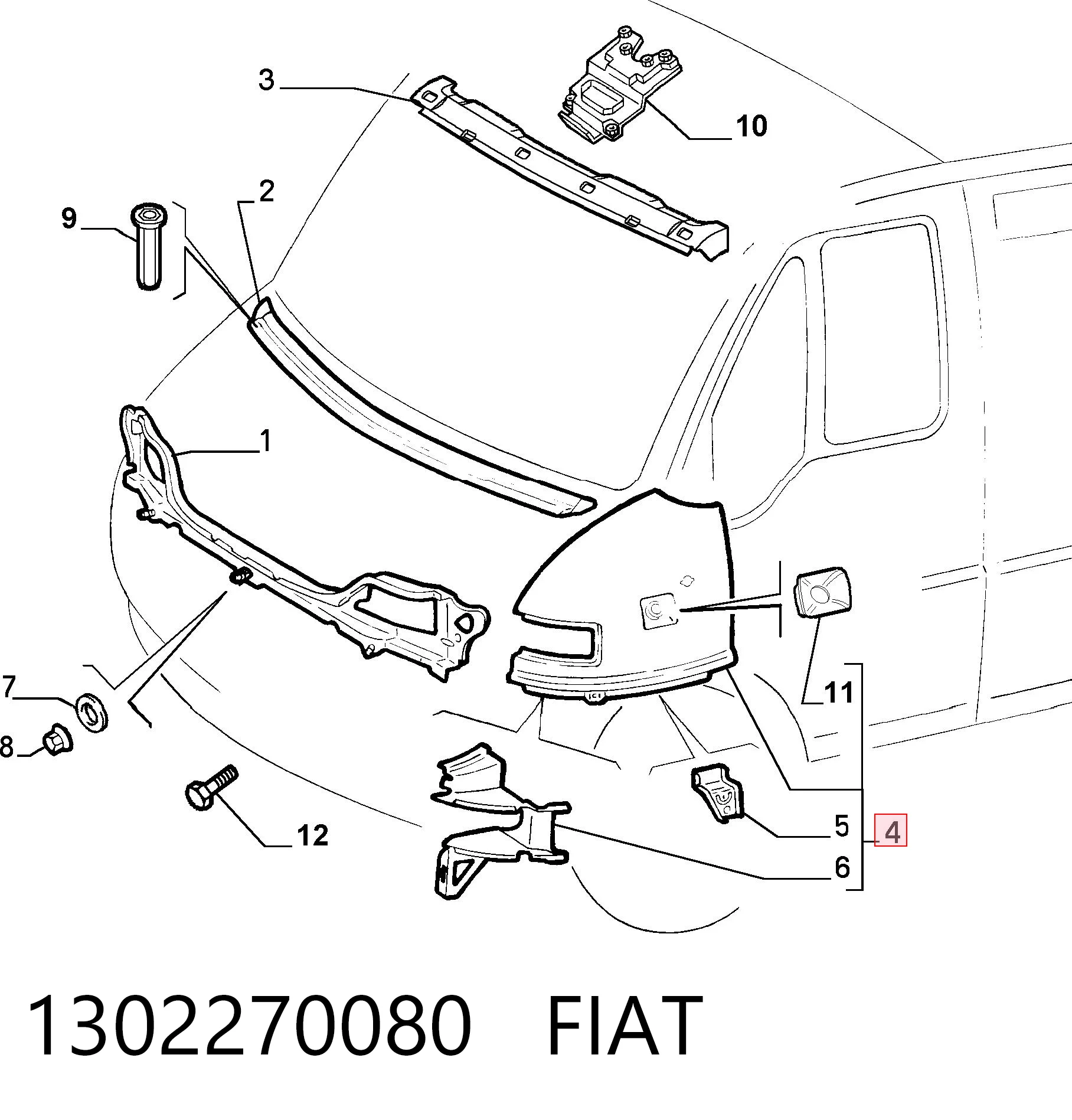 Pára-lama dianteiro esquerdo Fiat Ducato II 230L ao melhor preço