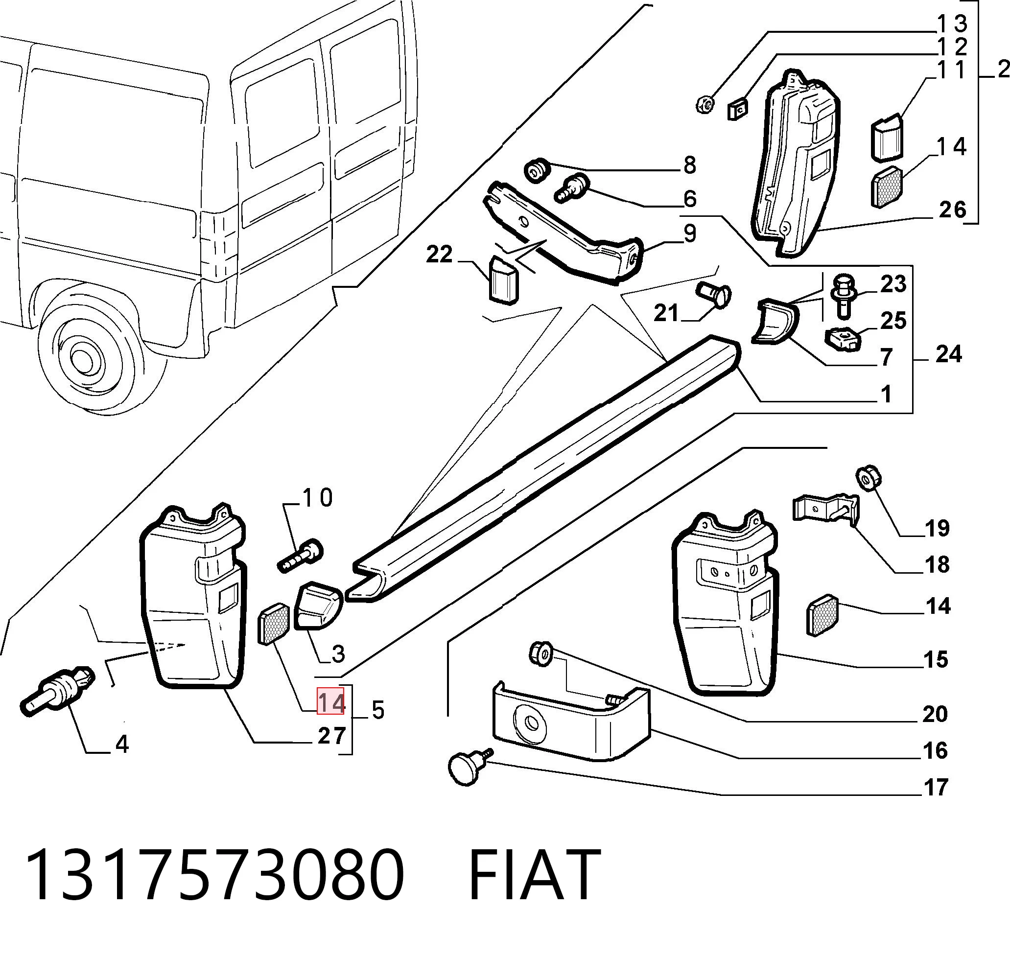 LLI860 Magneti Marelli Retrorrefletor (refletor) do pára-choque traseiro
