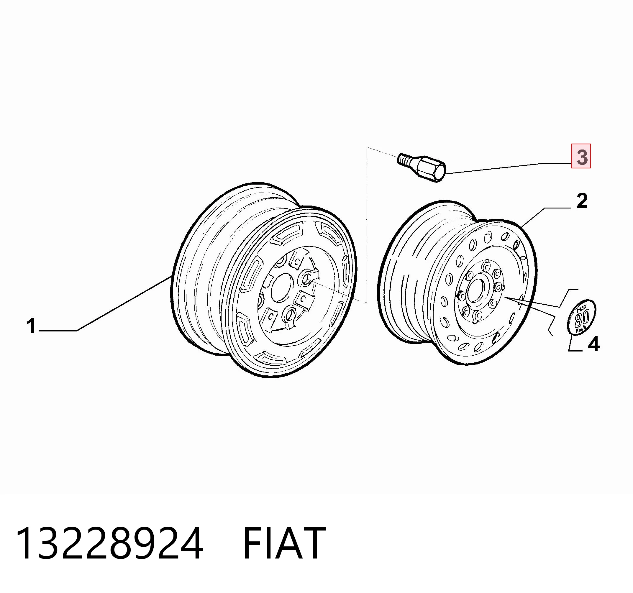 Parafuso de roda Fiat Uno  146A ao melhor preço