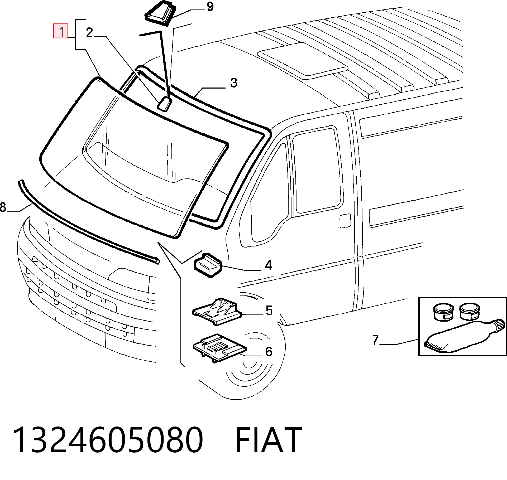 Pára-brisas Fiat Ducato II 230L