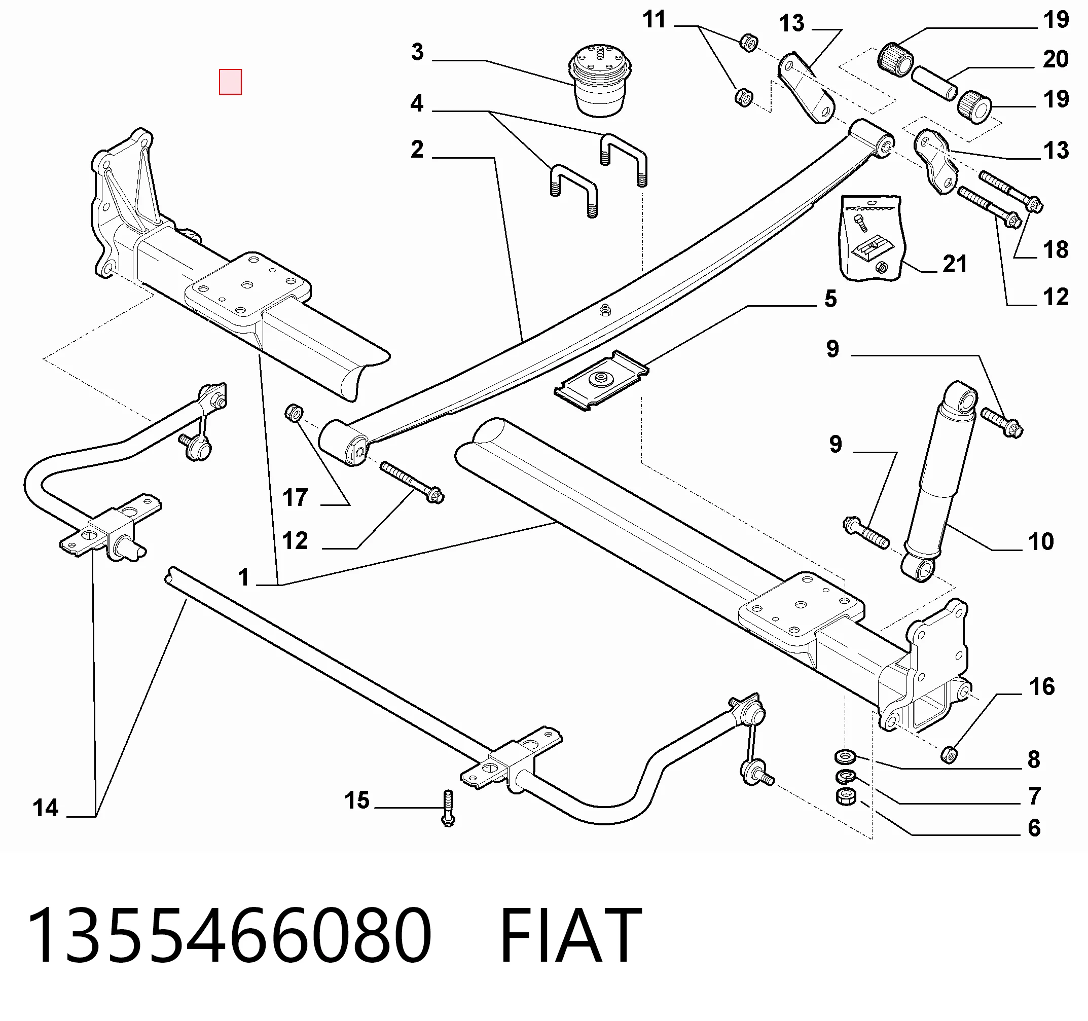 Compre Suspensão de lâminas traseiro Fiat Ducato 3