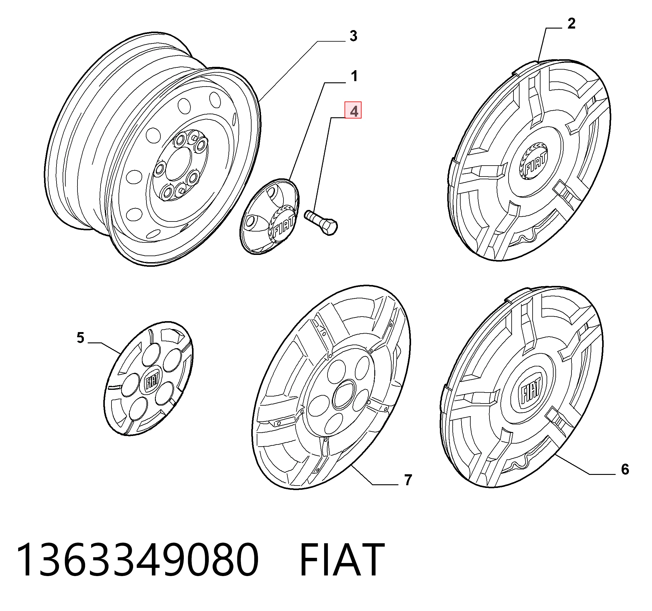 Parafuso de roda para Fiat Ducato 250