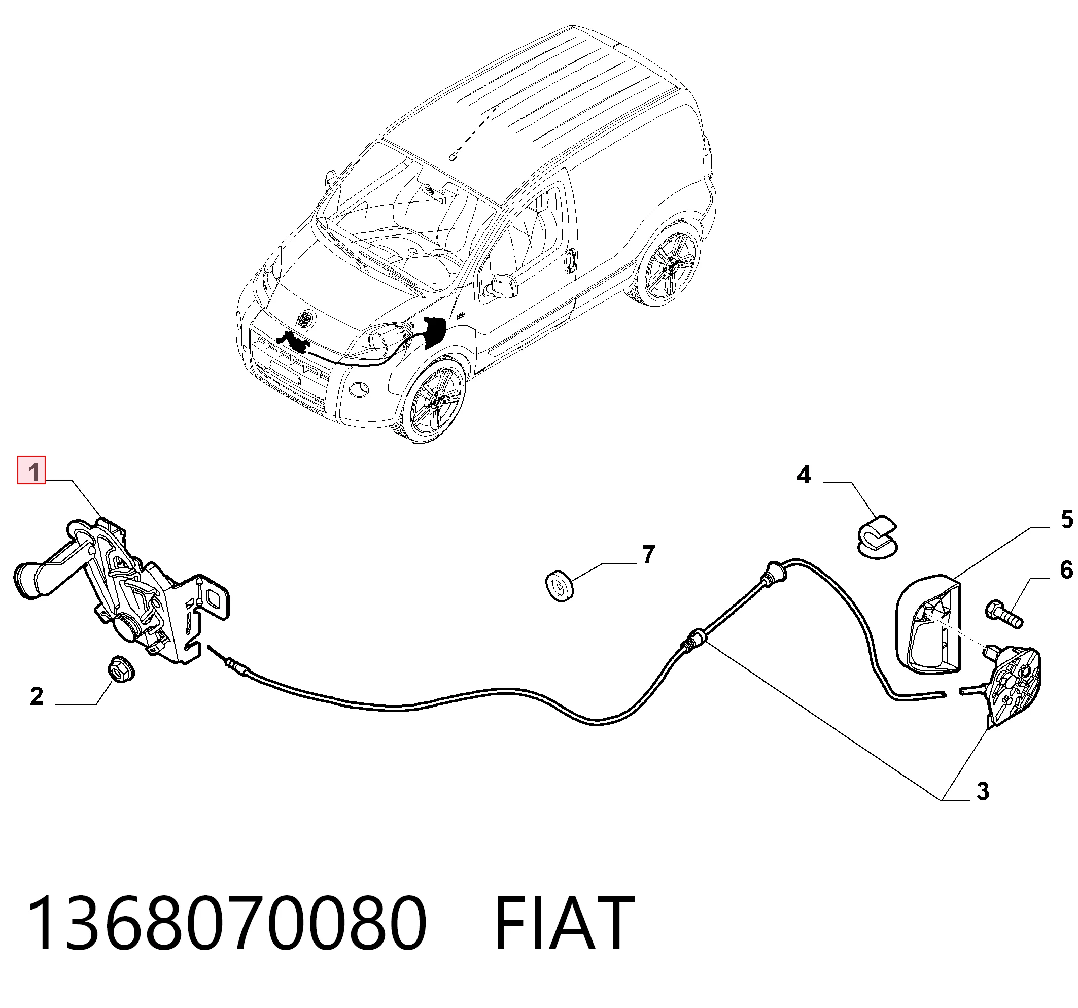 Fecho da capota Fiat Fiorino  225 ao melhor preço