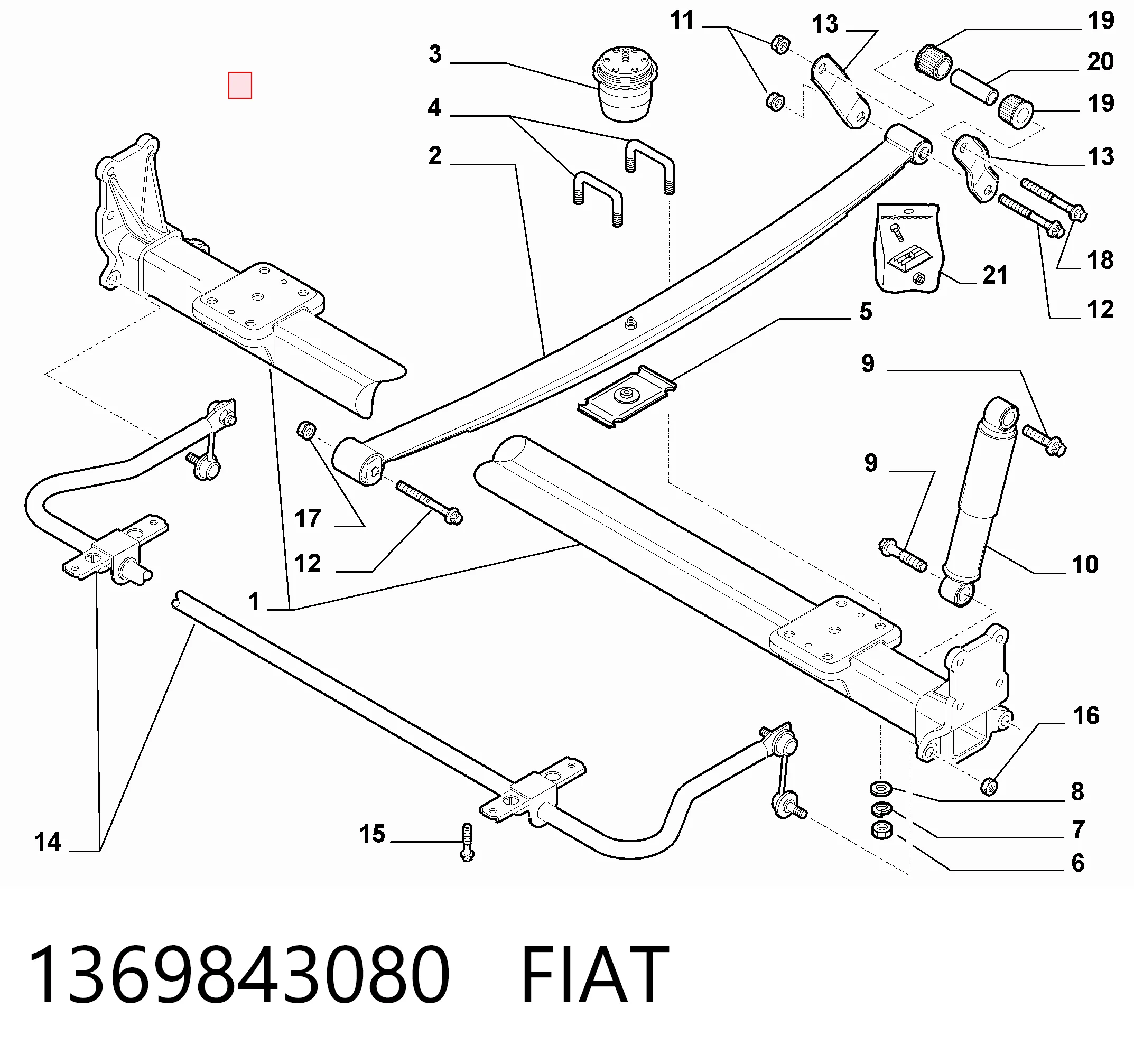 Compre S2057042 Polcar Suspensão de lâminas traseiro