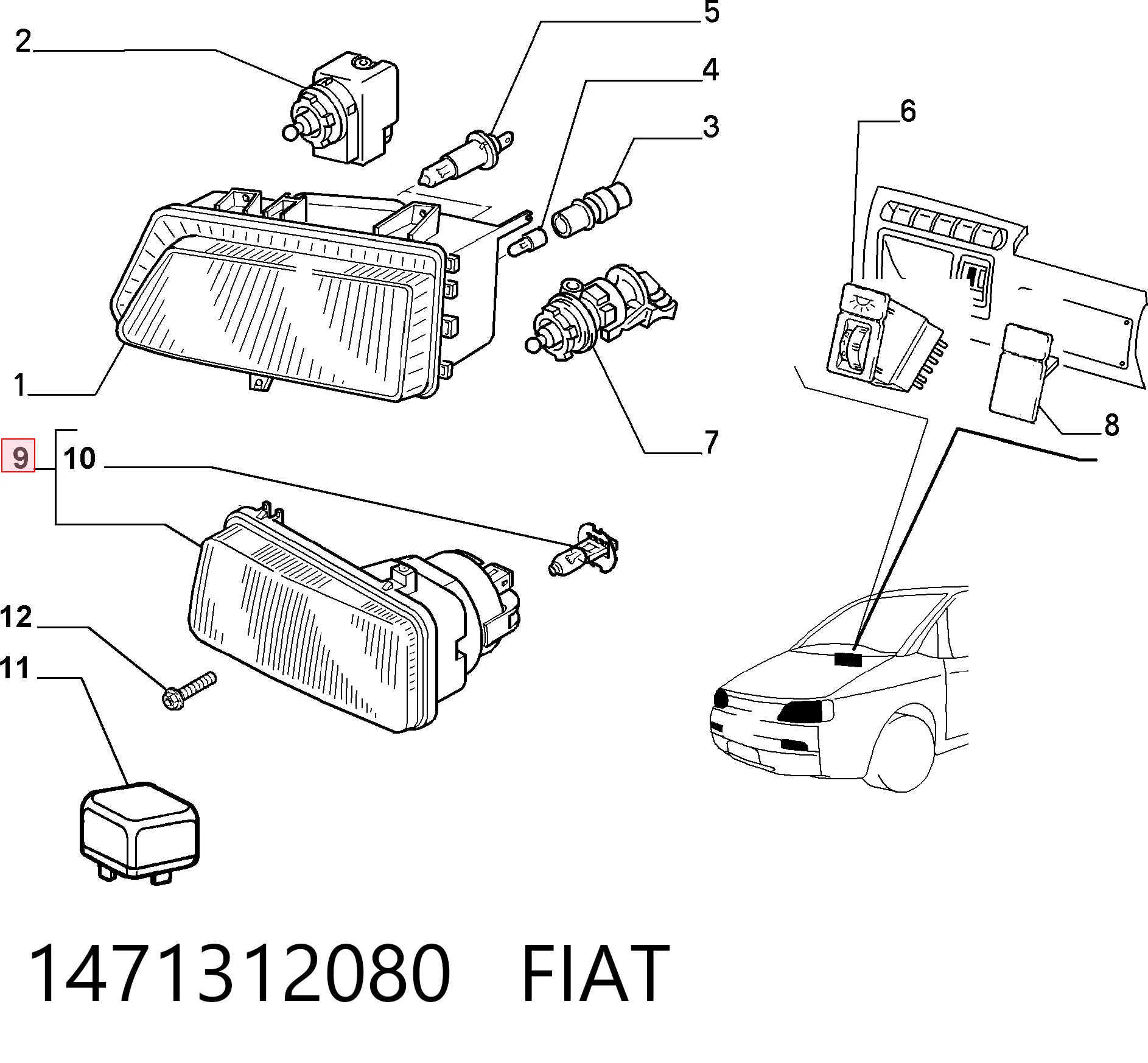 Luzes de nevoeiro esquerdas Magneti Marelli LAA491 preço, a partir de 68,82 USD