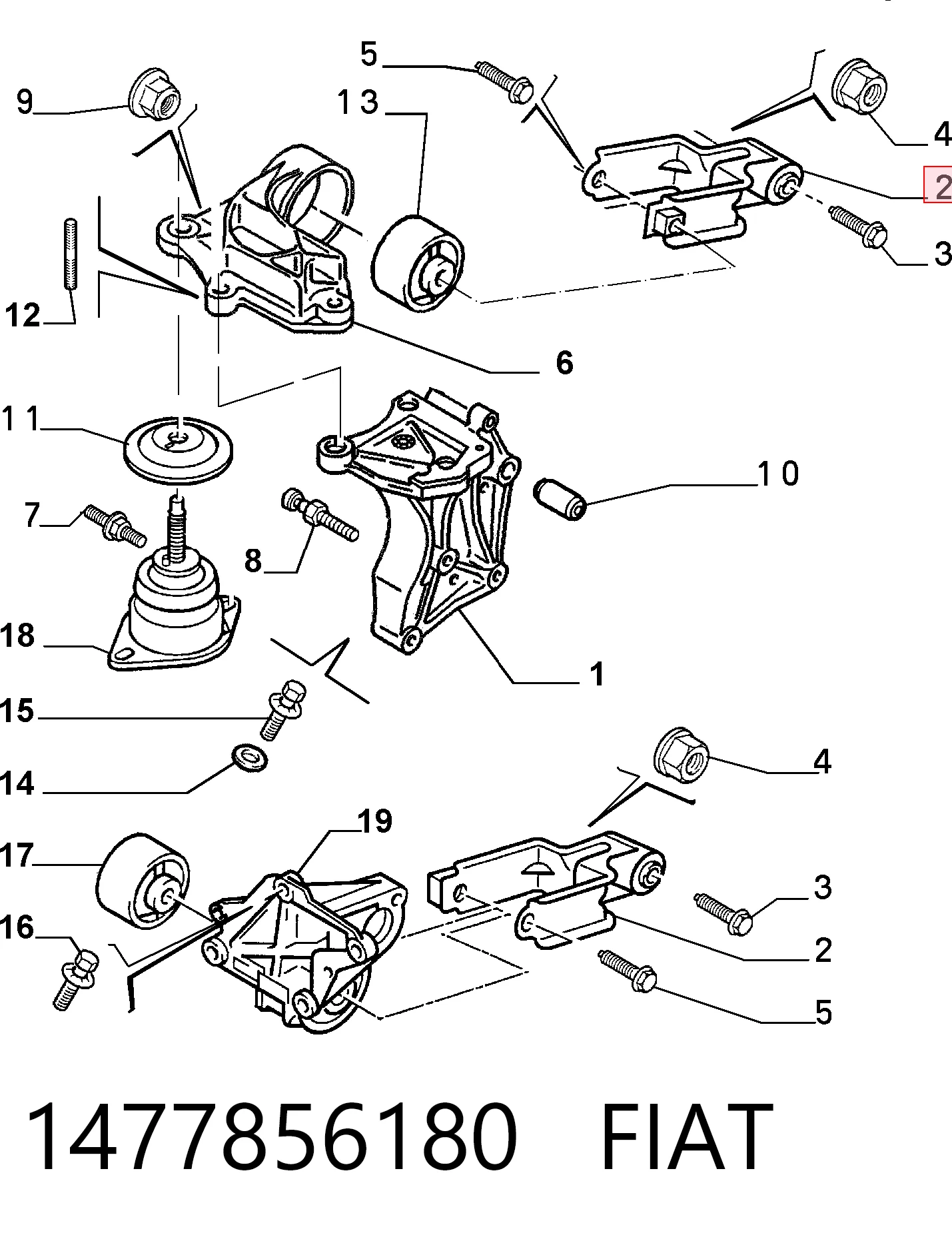 Compre 1478390080 Isuzu Coxim (suporte) traseiro de motor