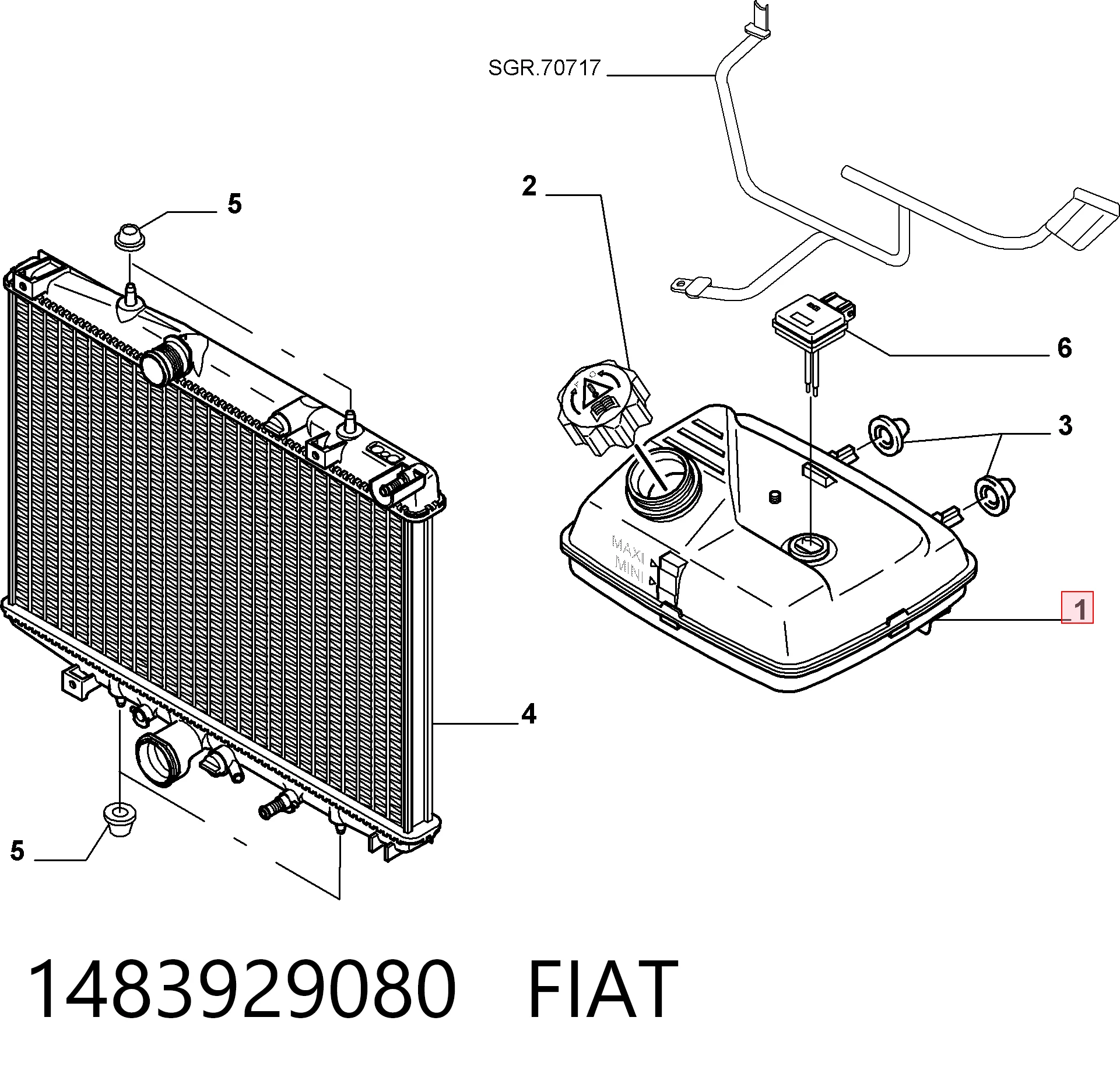 Compre Tanque de expansão do sistema de esfriamento Citroen Jumpy 1