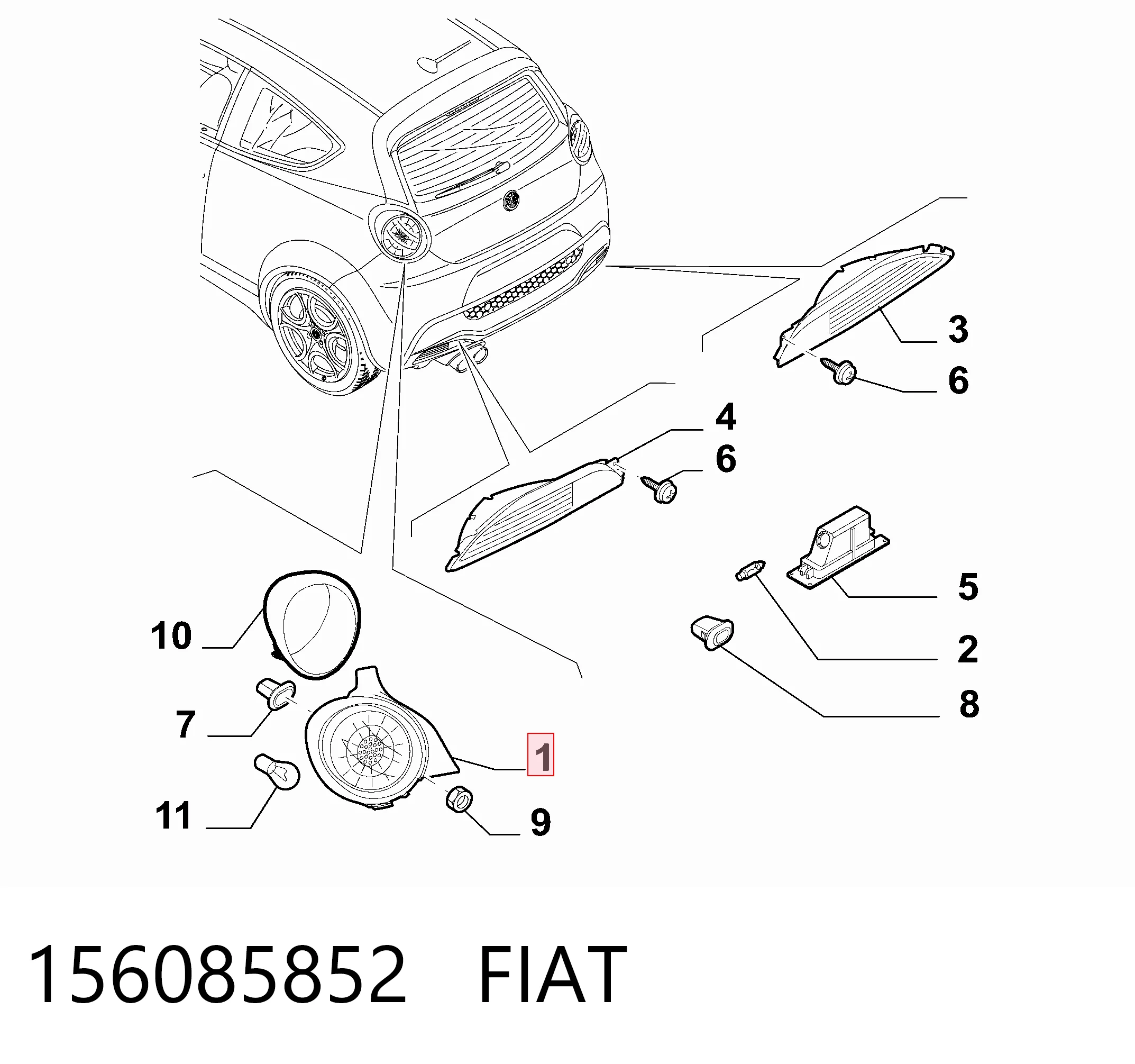 Compre Lanterna traseira direita Alfa Romeo Mito 