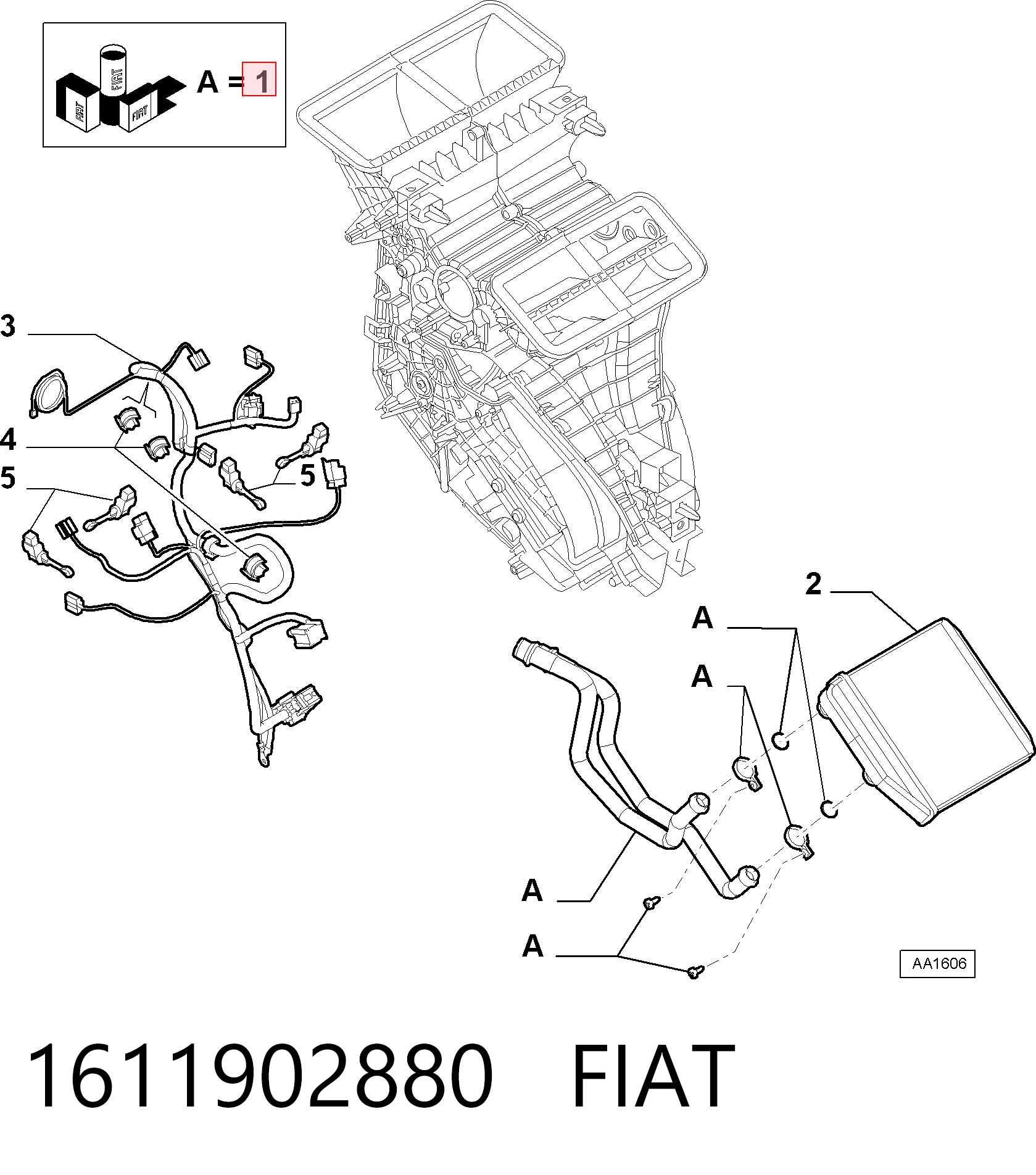 Radiador de forno (de aquecedor) Citroen Nemo  