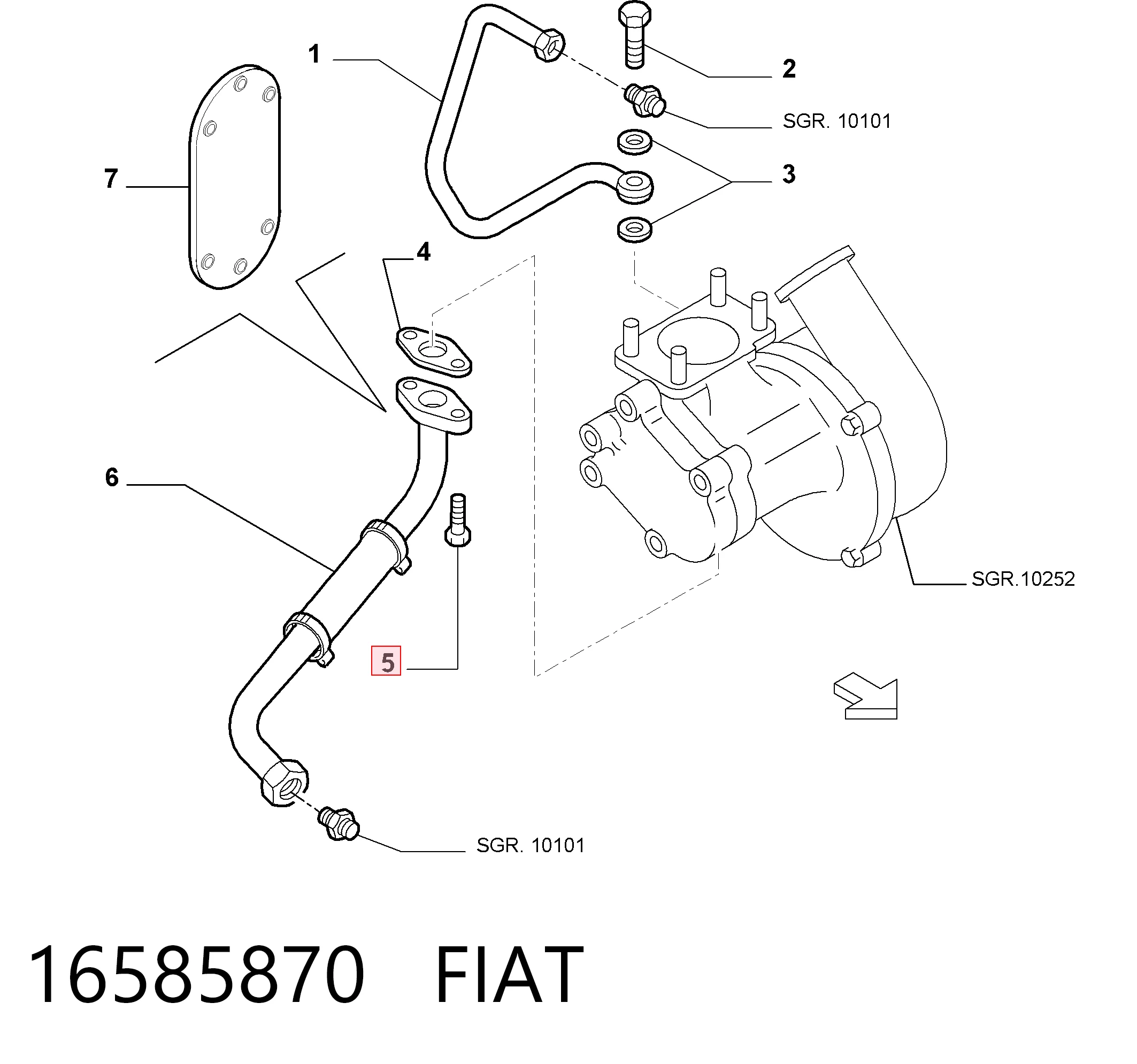 Compre 16585824 Iveco Parafuso do sistema de escape (do silenciador)