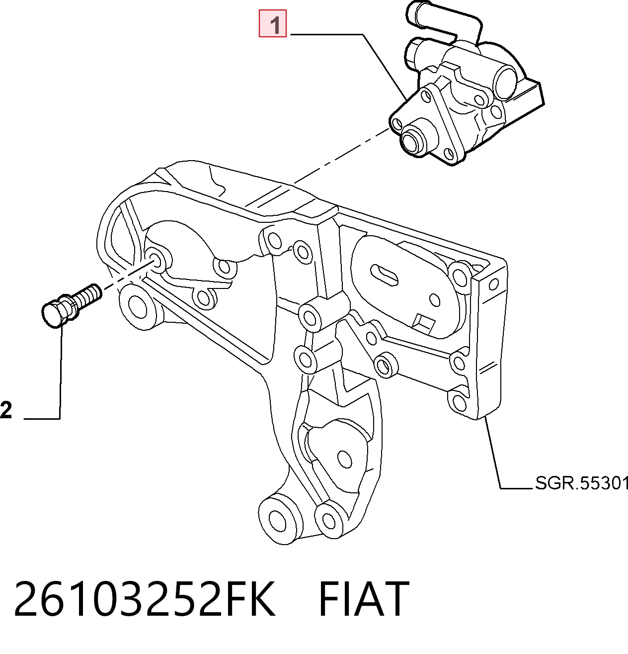 Bomba da Direção hidrâulica assistida Fiat Bravo II 198