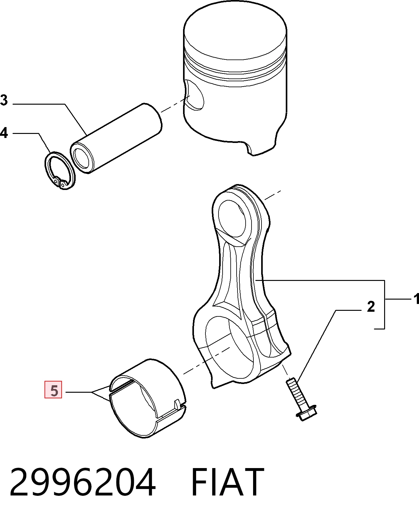 Folhas inseridas de cambota de biela, kit, padrão (STD) Mahle Original 007PS21958000