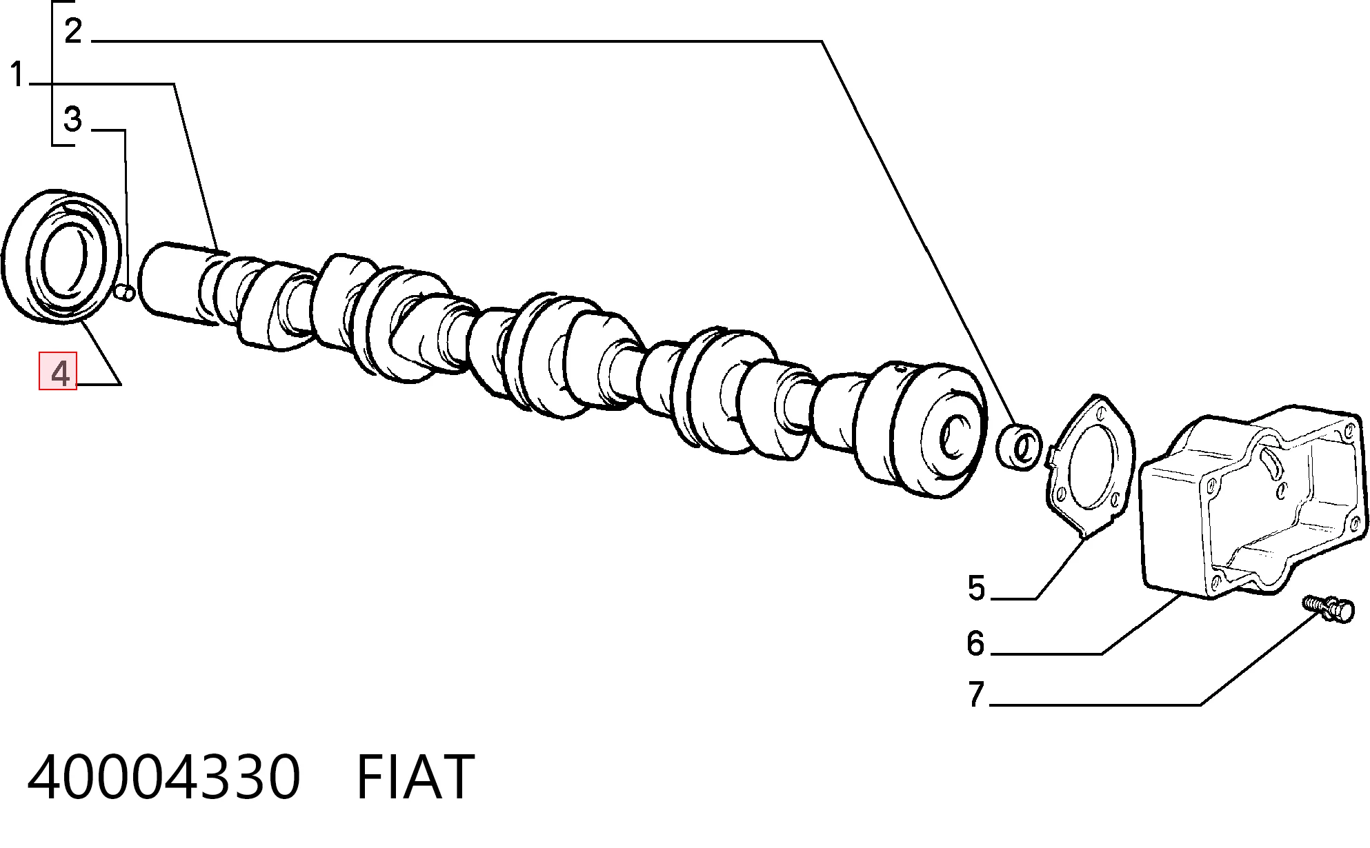  Vedação da árvore distribuidora de motor Citroen Jumpy I ônibus (U6U) (1994 - 2006) I