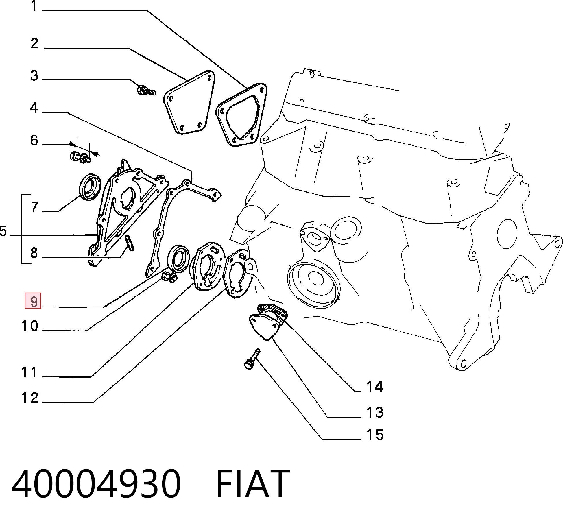 Vedação da árvore distribuidora de motor FAI OS433
