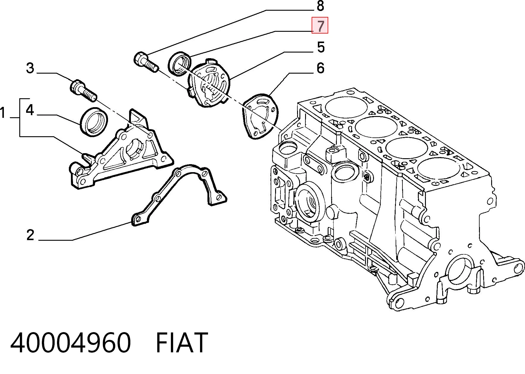 Vedação dianteira da árvore distribuidora de motor Fiat Scudo  220P ao melhor preço