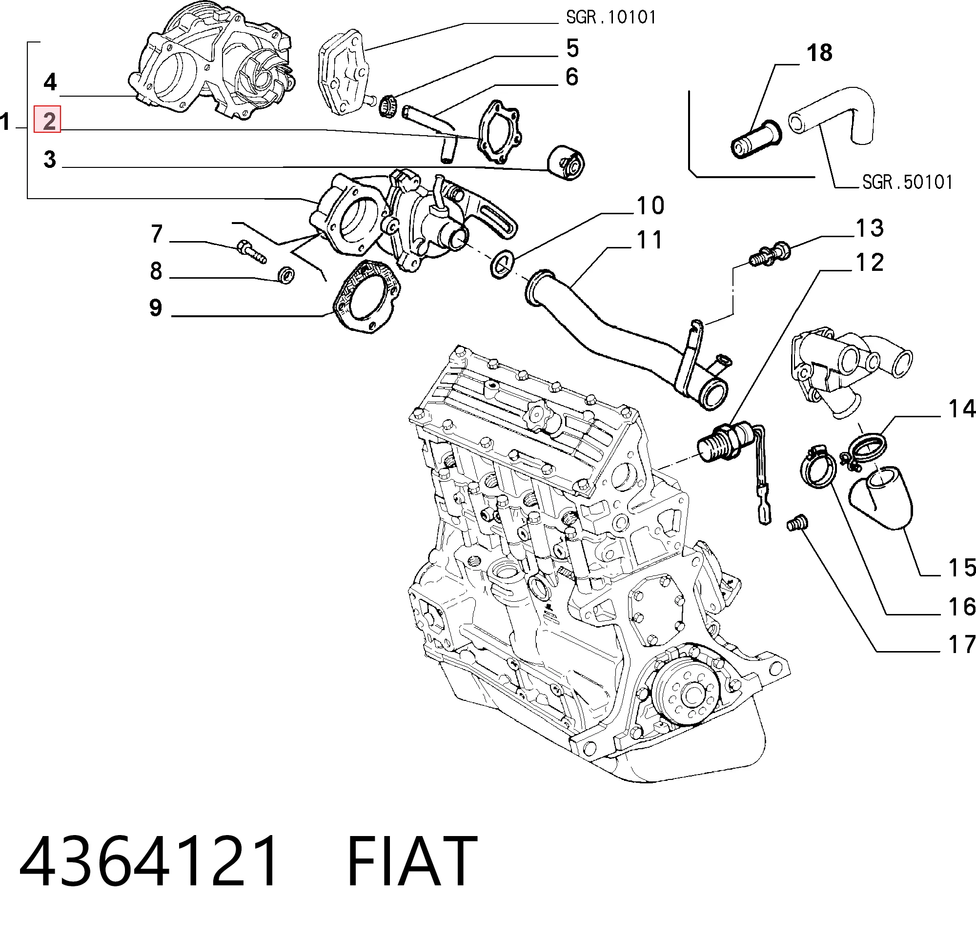 4364121 Fiat/Alfa/Lancia