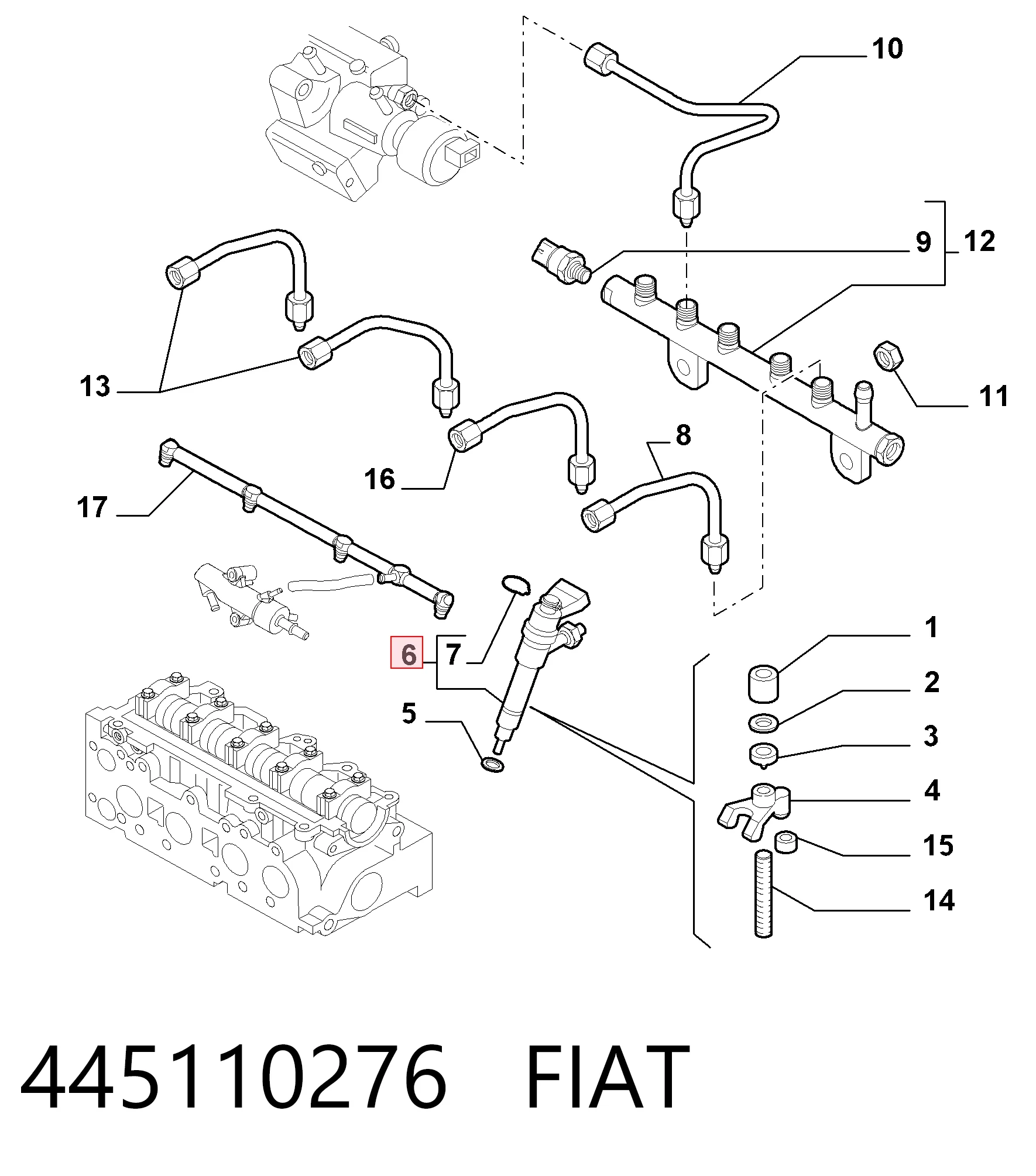 Compre 0445110276 VAG Injetor de injeção de combustível