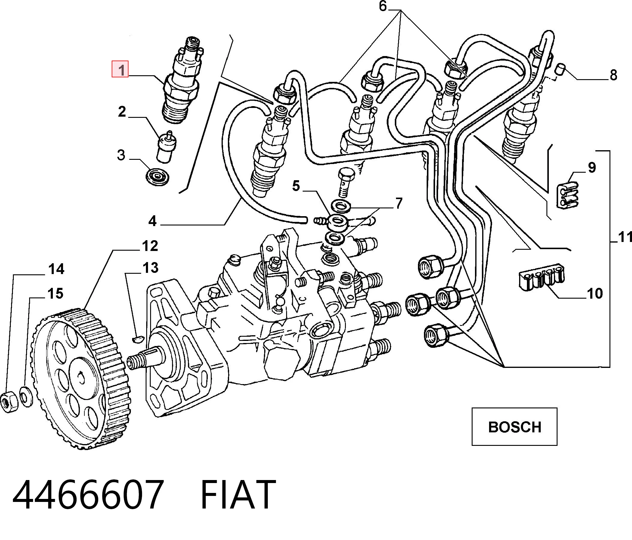 0430211065 Bosch Injetor de injeção de combustível