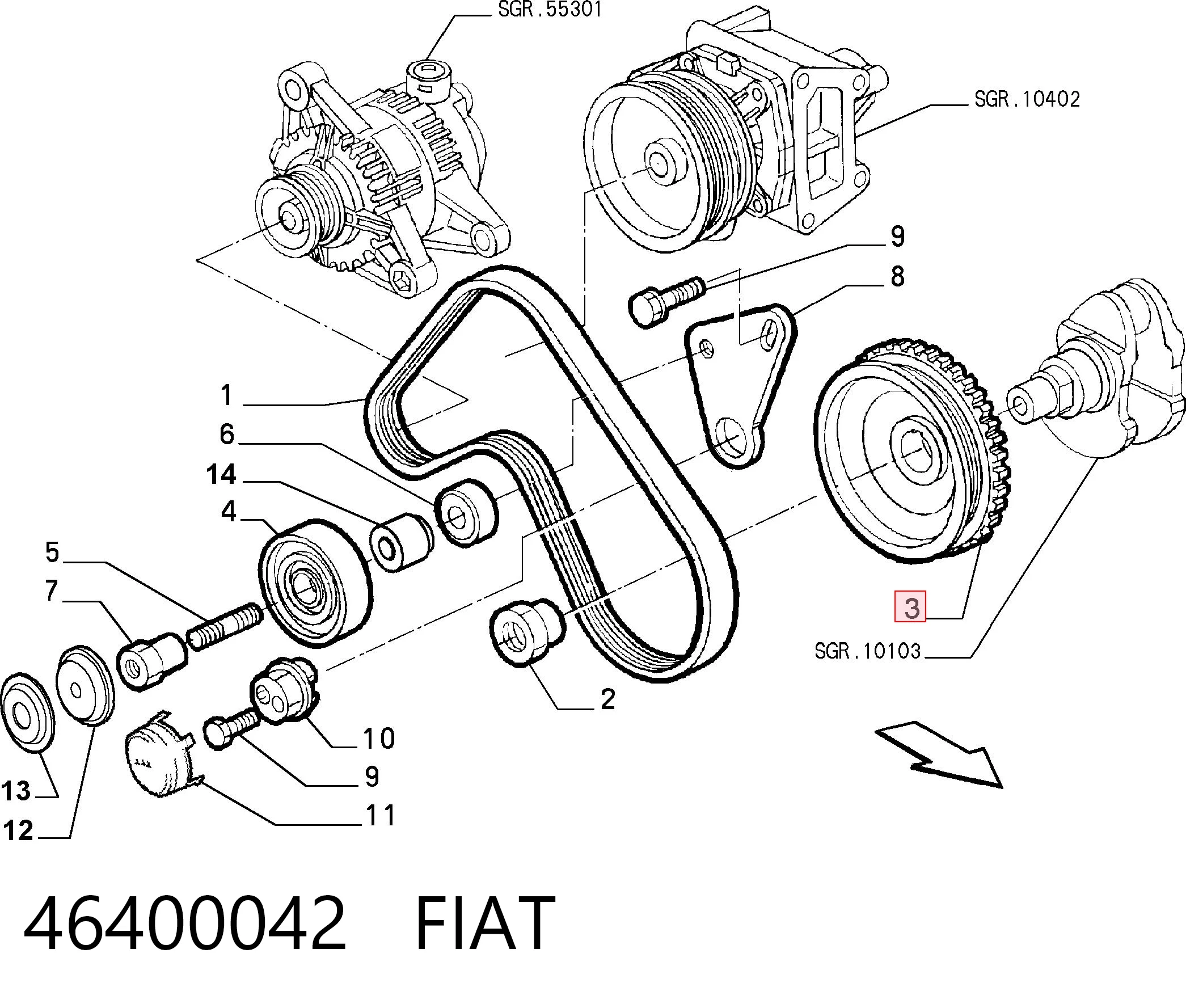 46400042 Fiat/Alfa/Lancia