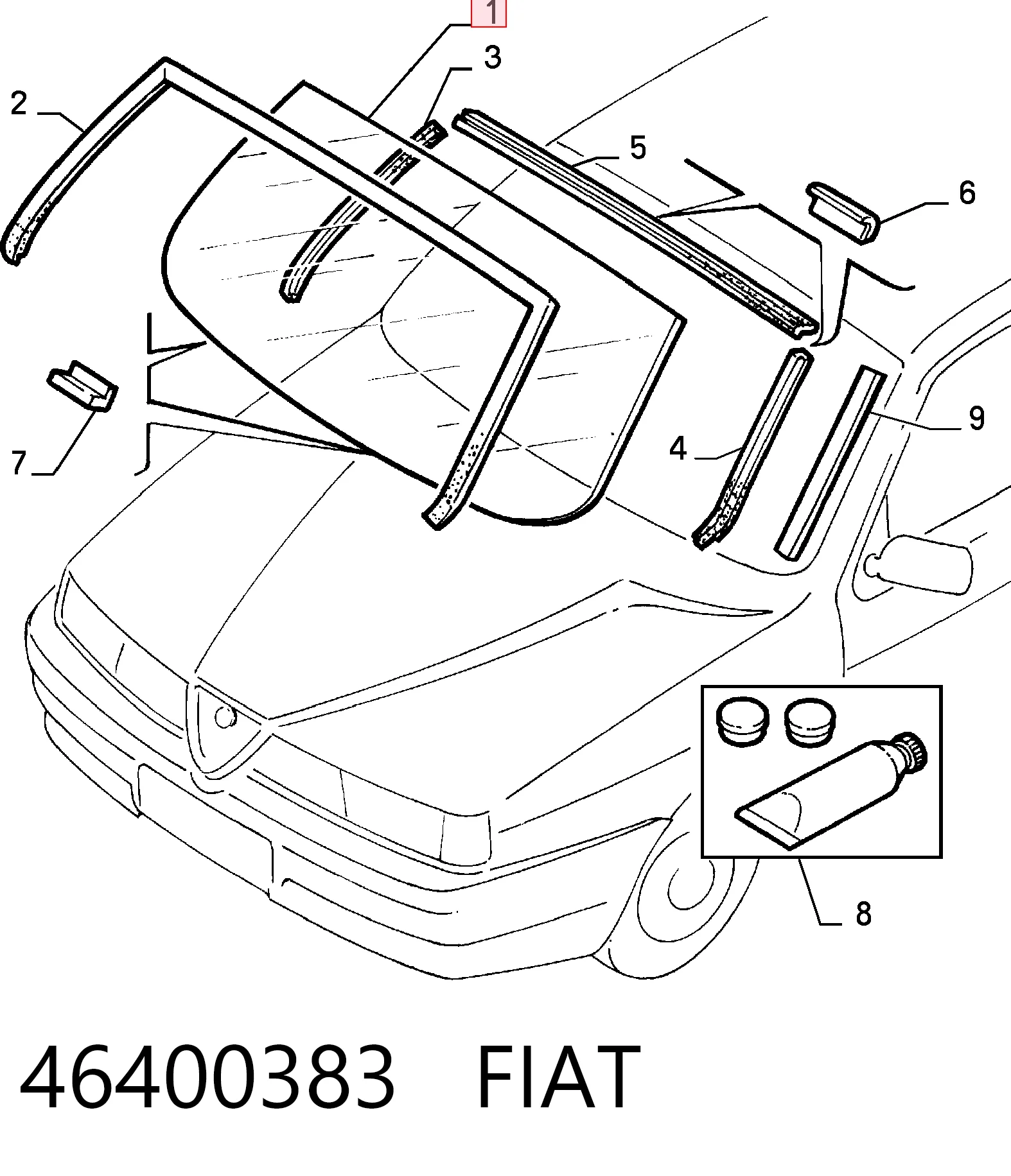 Pára-brisas Fiat/Alfa/Lancia 7797987 preço, a partir de 72,30 USD