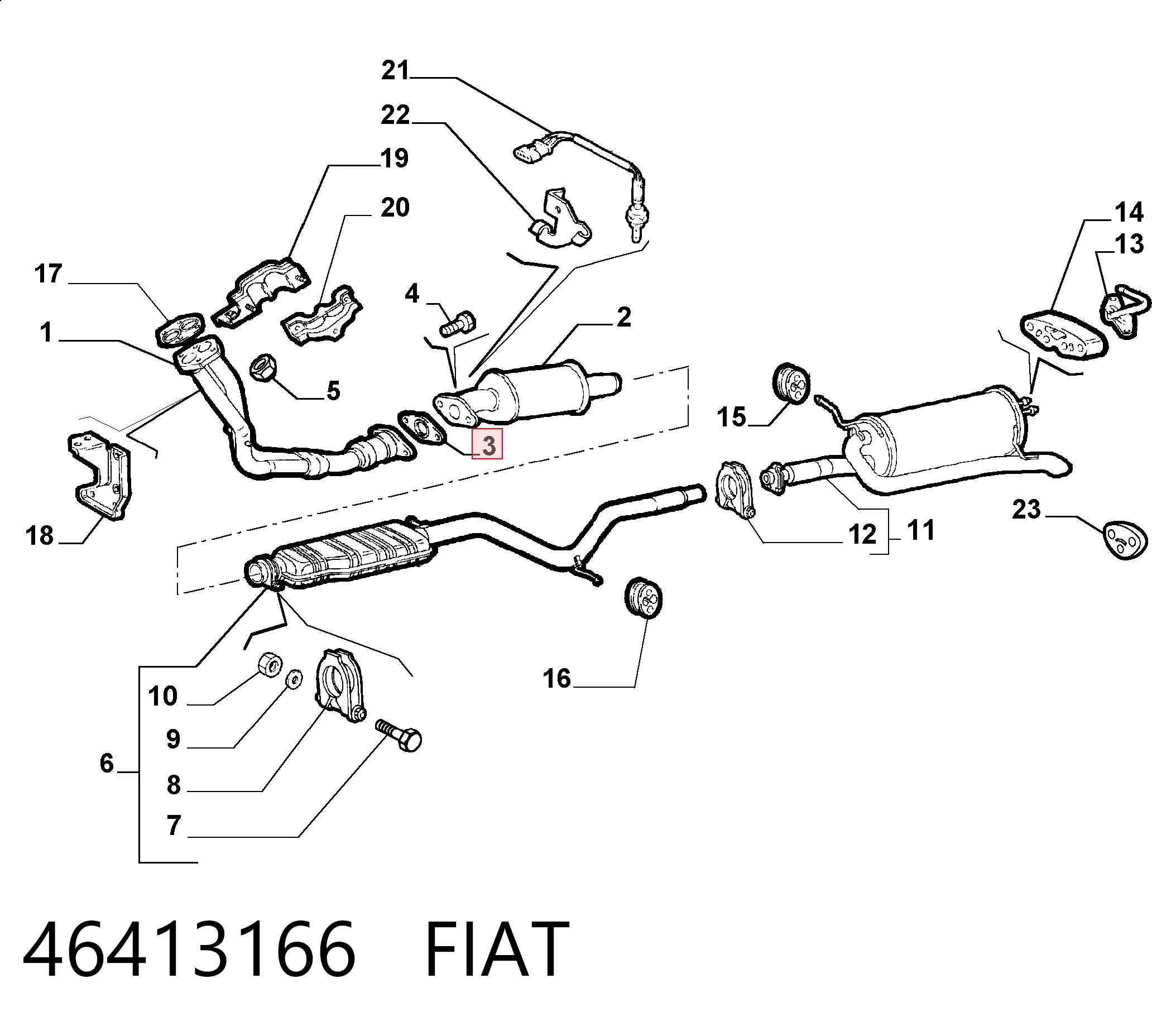  Vedante de tubo de admissão do silenciador Fiat Palio hatchback (178BX) (1996 - 2026) 