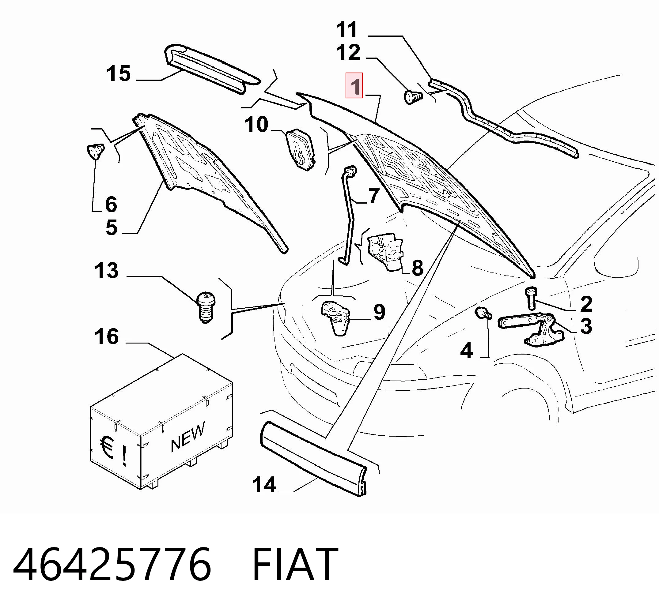 Capota Fiat Punto I 176 ao melhor preço