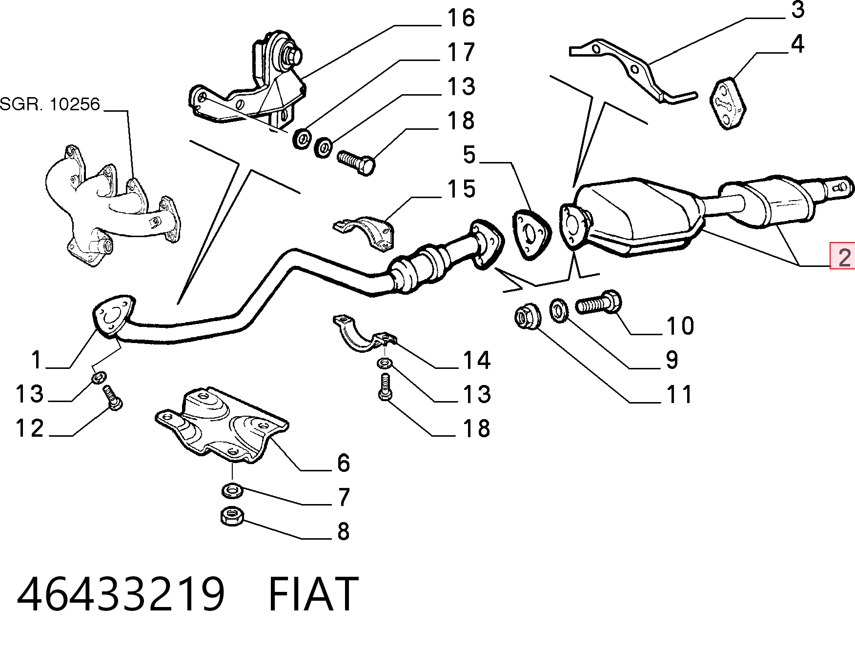 Convertidor - catalisador para Fiat Brava  182