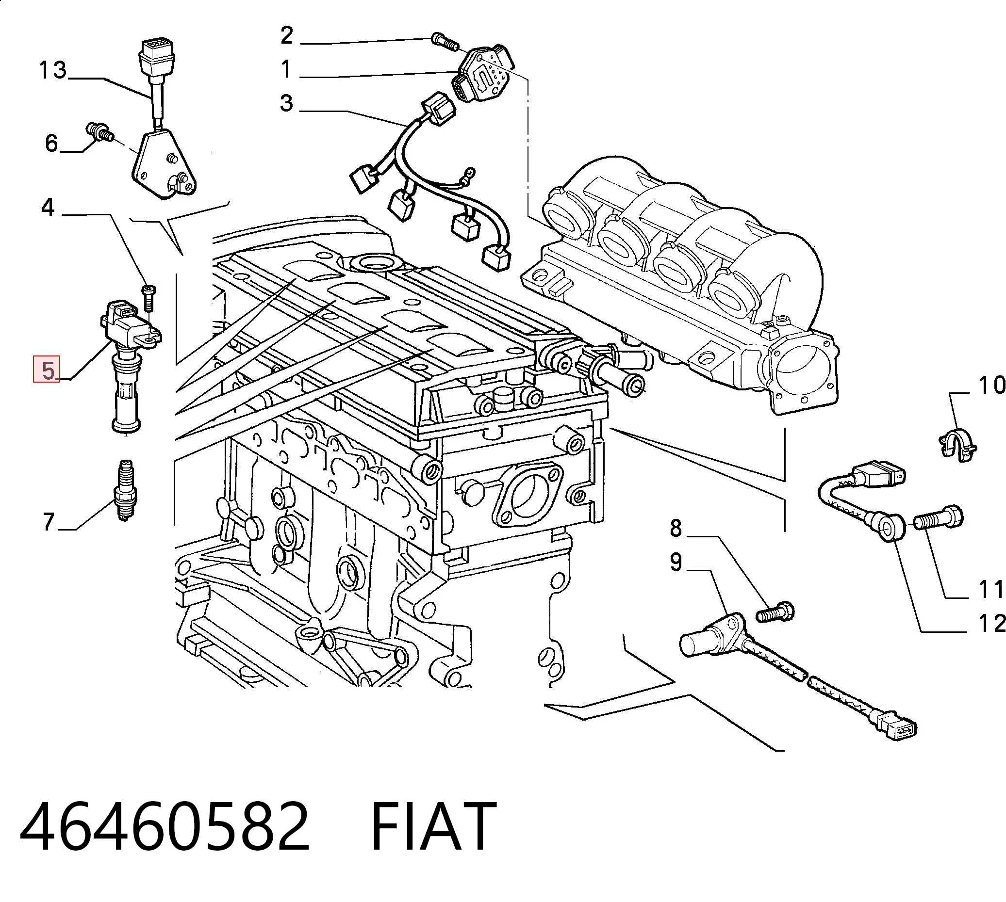 46460582 Fiat/Alfa/Lancia Bobina de ignição