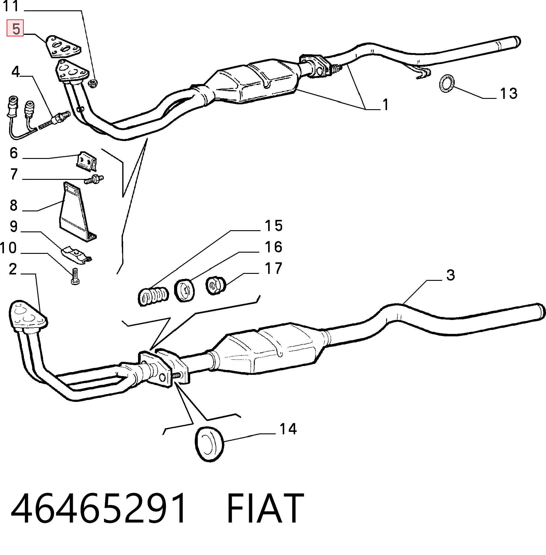 Vedante de tubo de admissão do silenciador Fiat Panda I 141A ao melhor preço