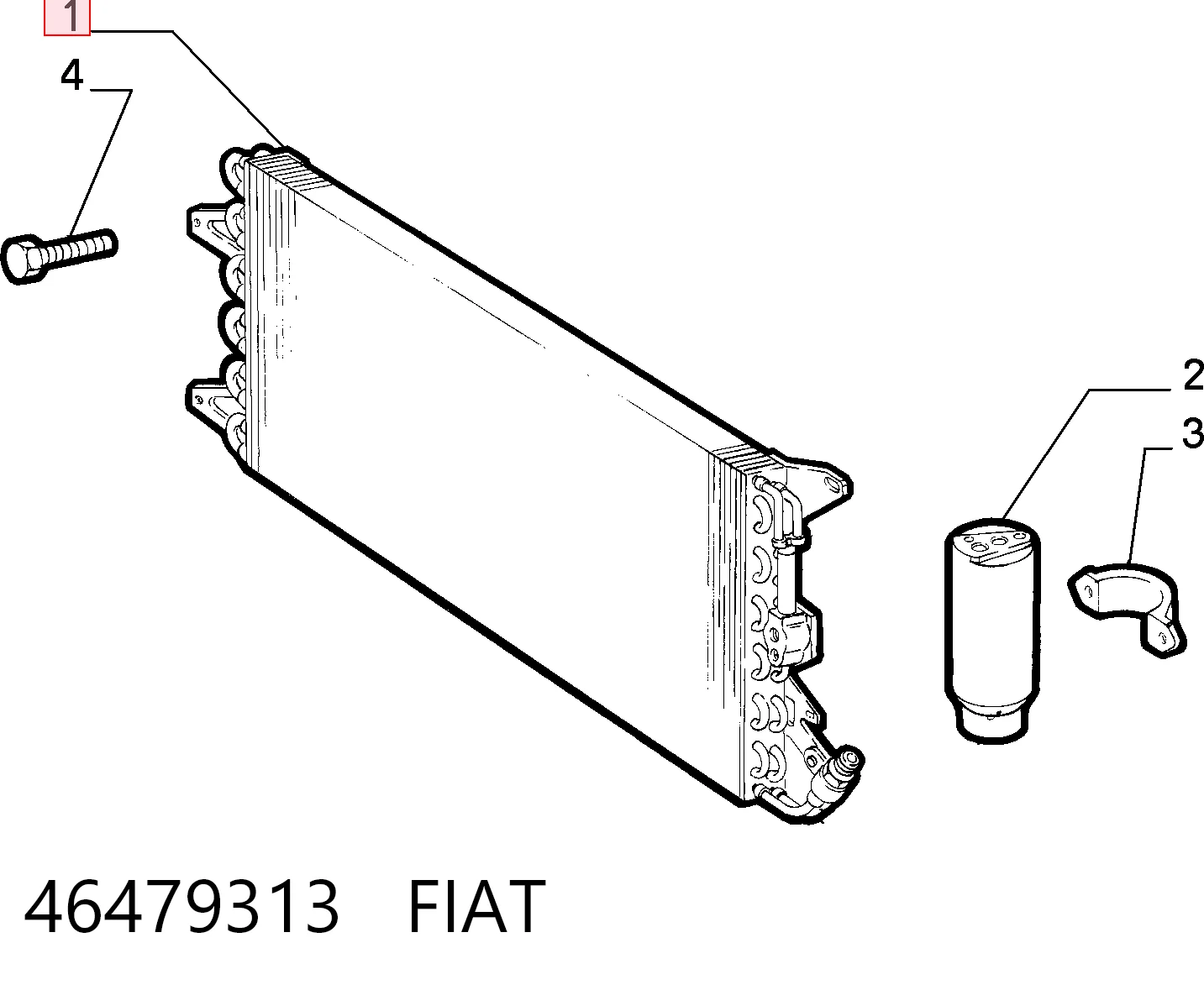 Radiador de aparelho de ar condicionado Fiat Punto I 176 ao melhor preço