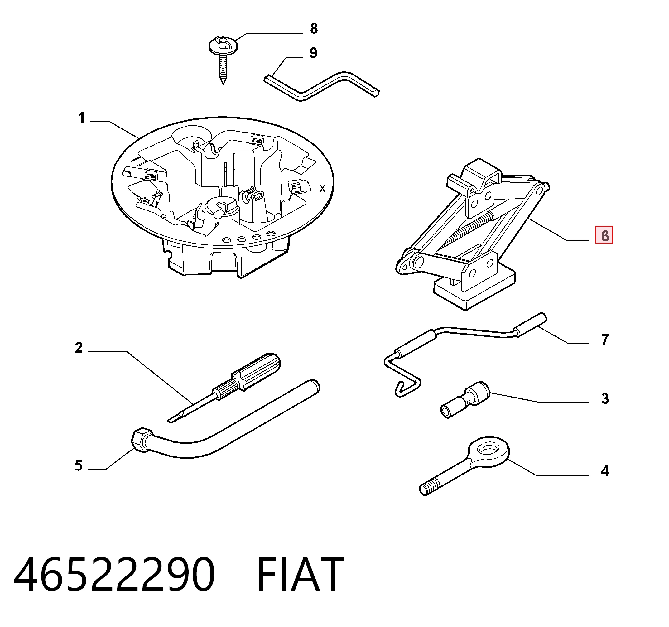 Compre 46522290 Chrysler Macaco