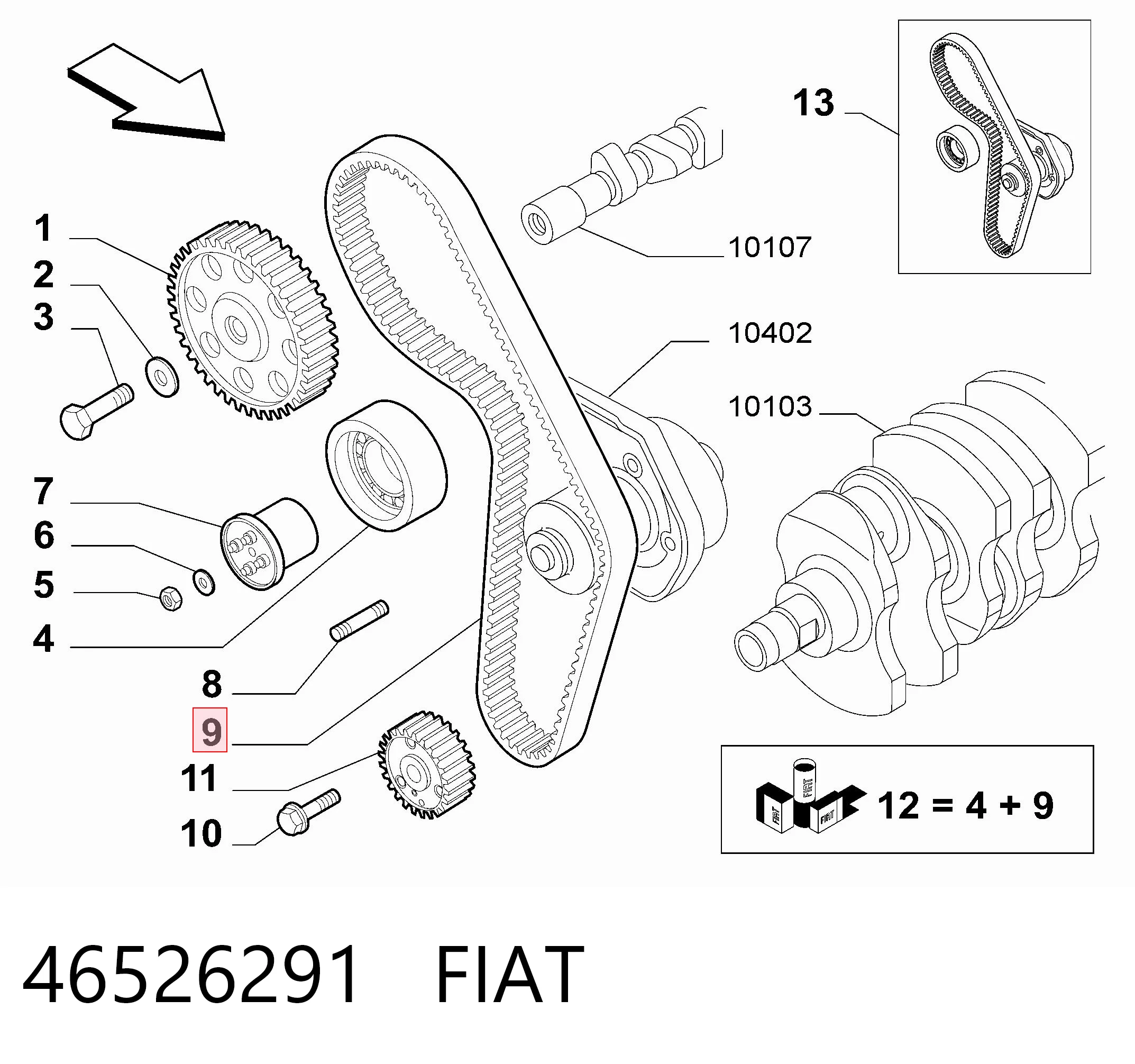 Correia do mecanismo de distribuição de gás 1633131580 Peugeot/Citroen