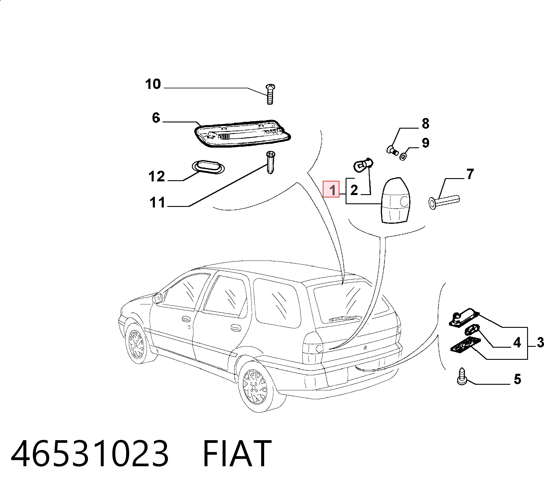 Lanterna traseira direita Fiat Palio  178DX ao melhor preço