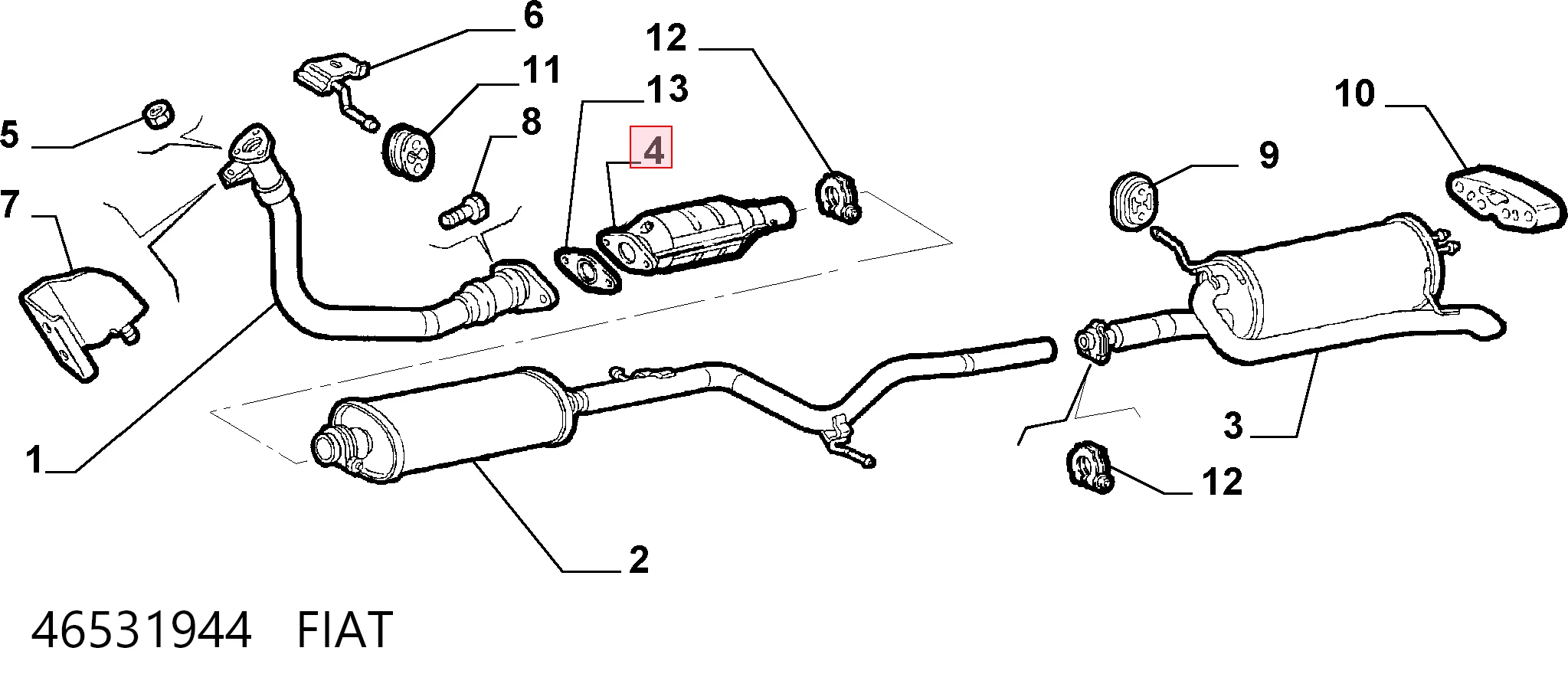 Convertidor - catalisador para Fiat Palio  178DX