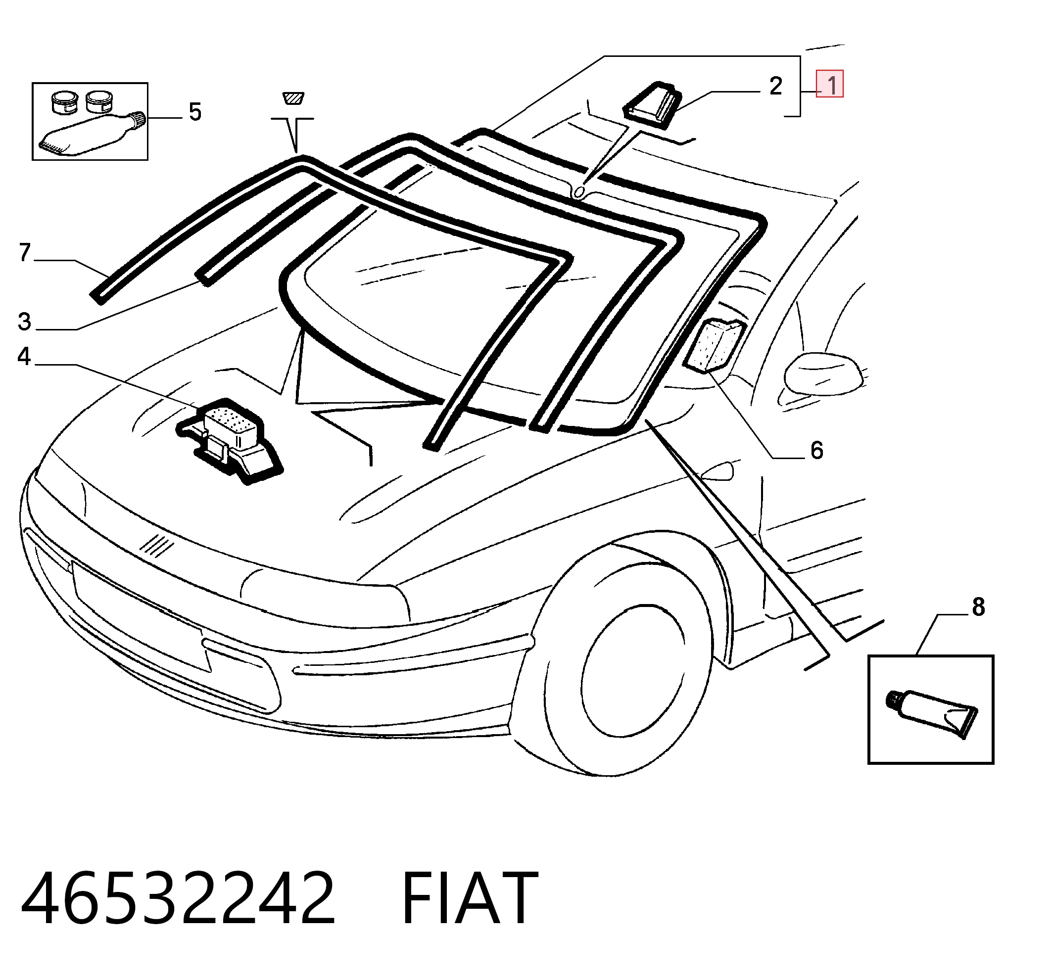 Pára-brisas Fiat Brava preço, a partir de 187,99 USD