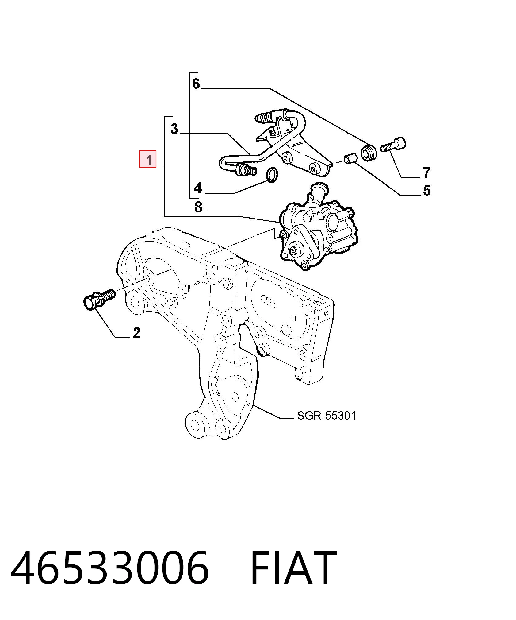 46533006 Fiat/Alfa/Lancia Bomba da Direção hidrâulica assistida