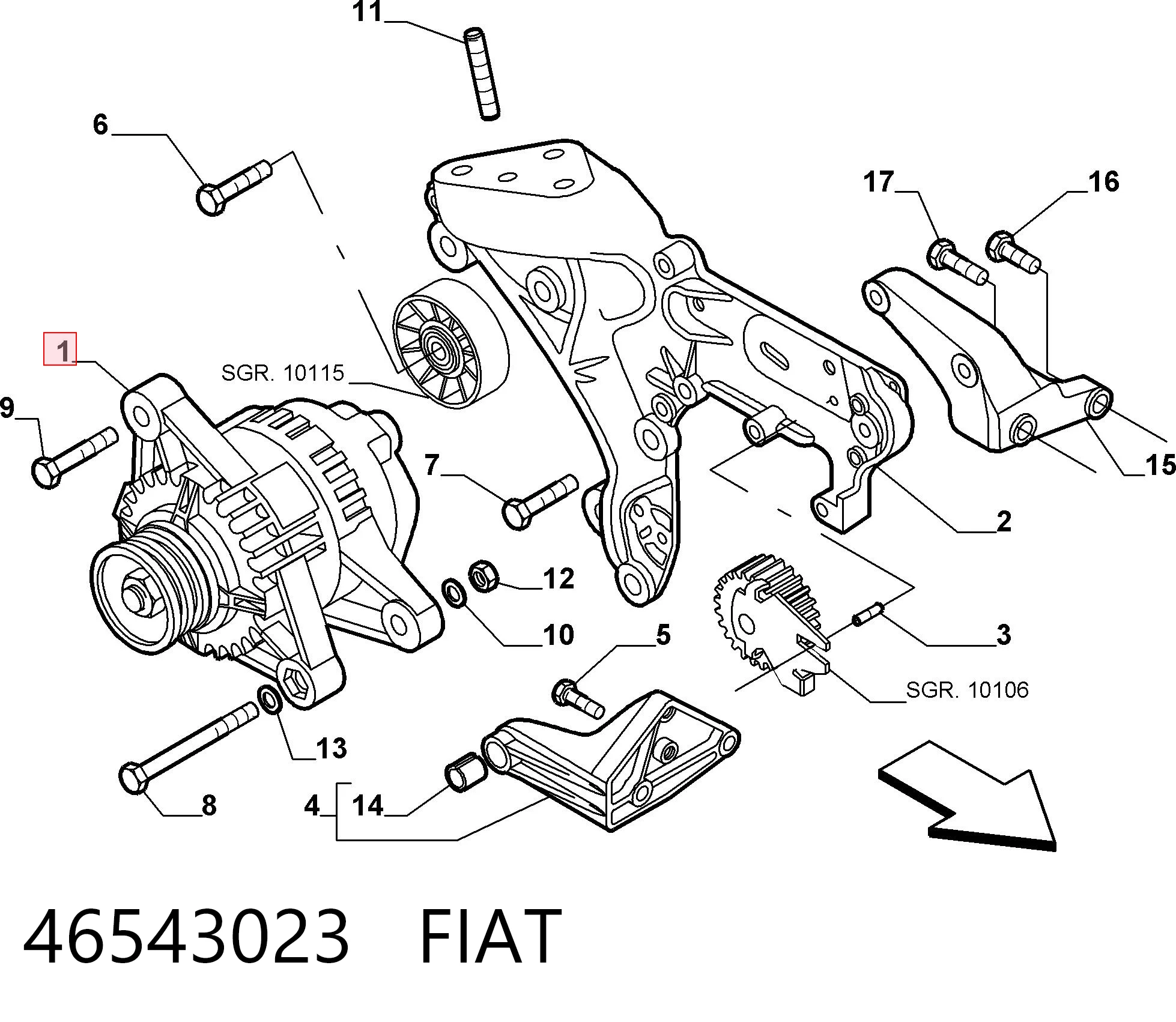 MQA1698 Magneti Marelli Gerador