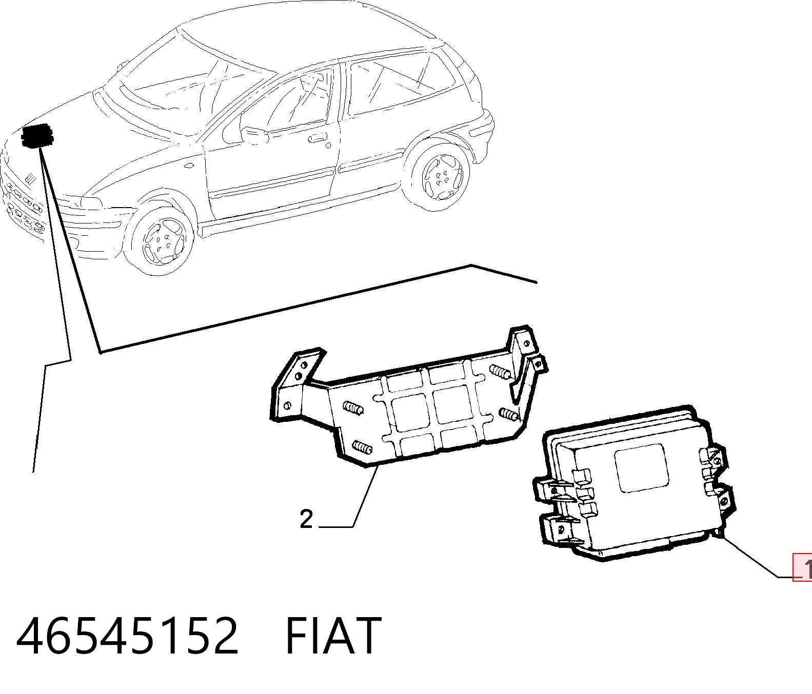 Módulo de direção (Centralina eletrônica) de motor Fiat Punto I 176 ao melhor preço