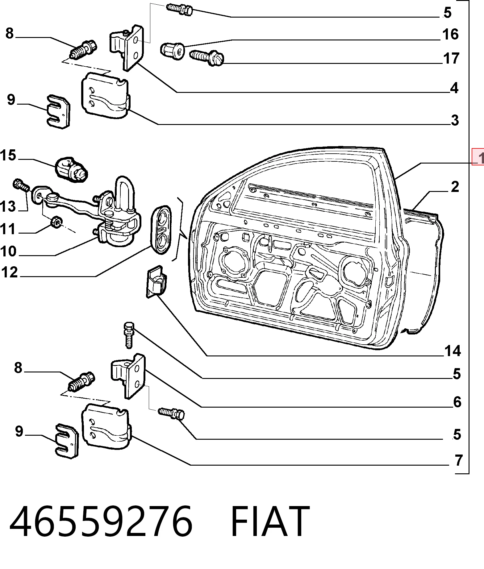 Porta dianteira esquerda Alfa Romeo 147  937 ao melhor preço