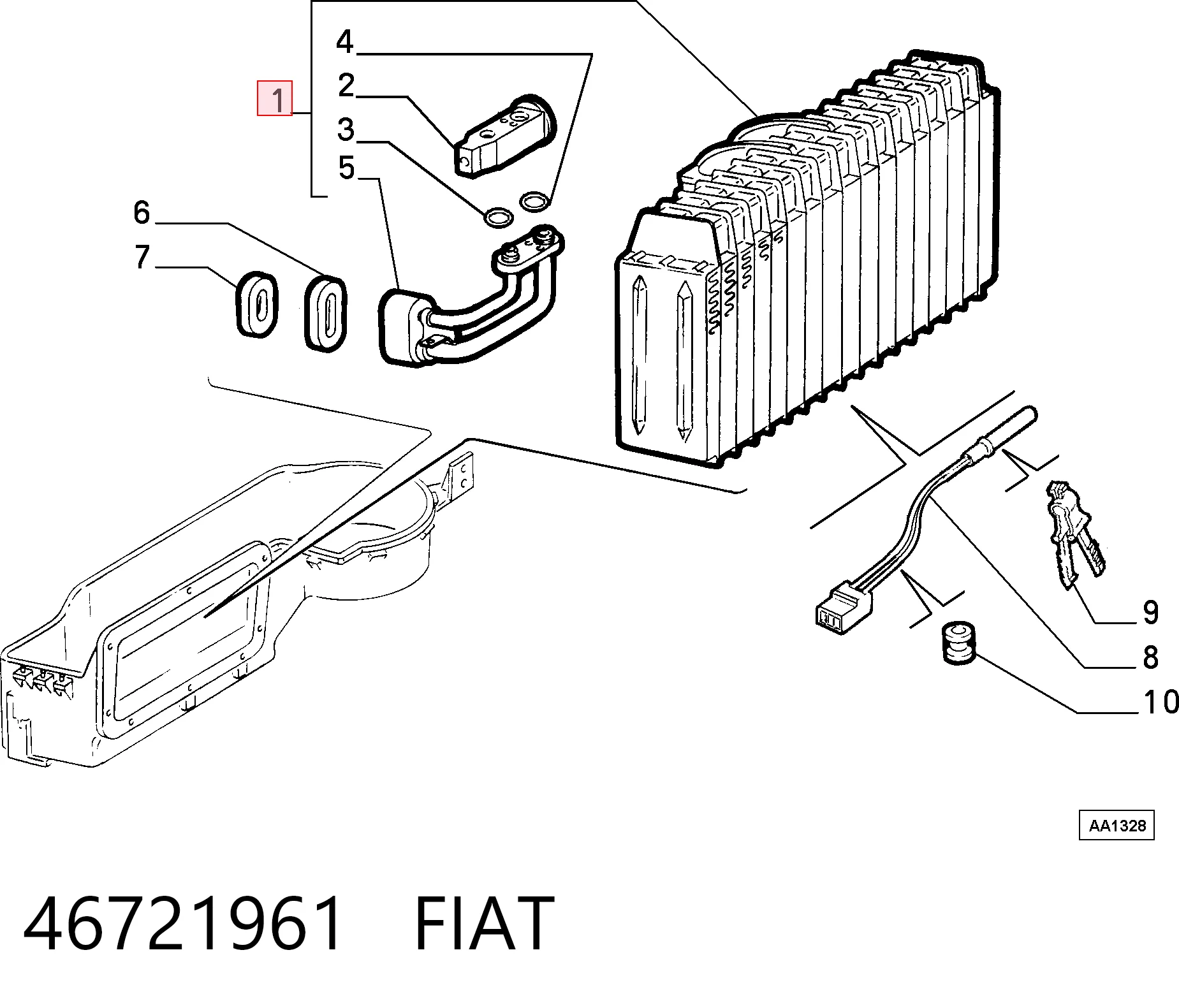 Vaporizador de aparelho de ar condicionado Fiat Bravo II 198 ao melhor preço