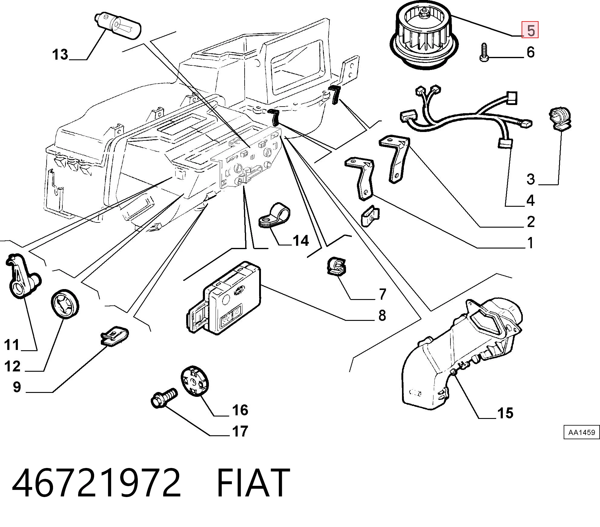  Motor de ventilador de forno (de aquecedor de salão) Fiat Tempra sedan (159) (1990 - 1996) 