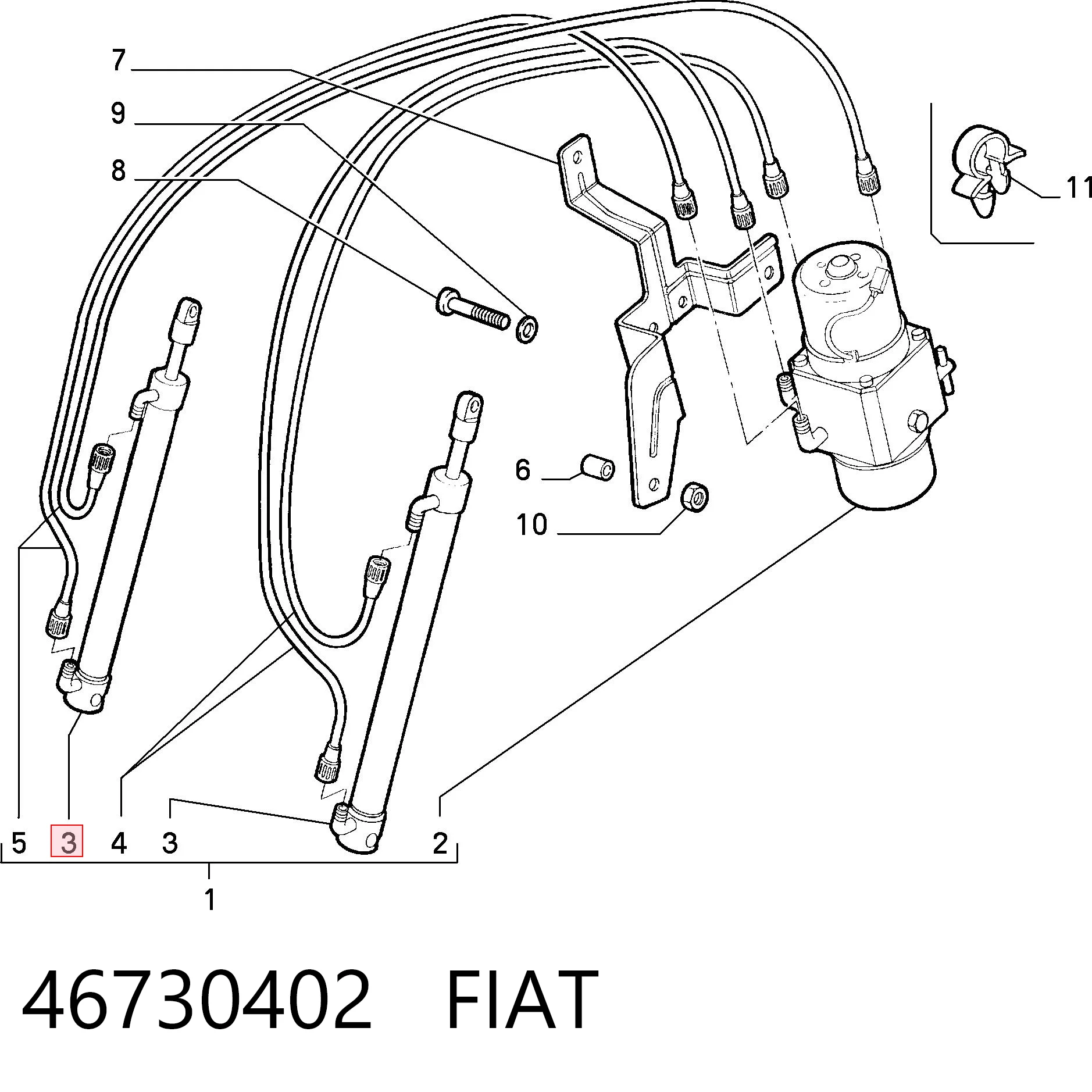 Amortecedor da capota Fiat Punto 176C ao melhor preço